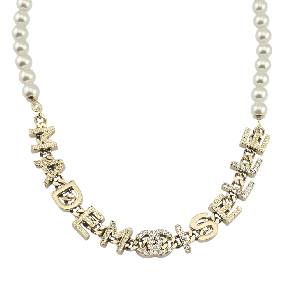 Chanel CC Gold Faux Pearl Necklace 2022 CHANEL