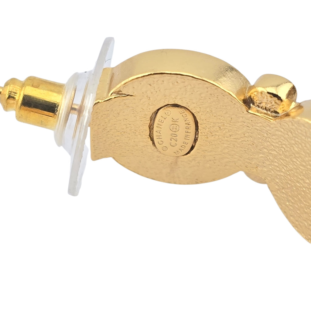 Chanel CC Gold Hoop Earrings 2020 CHANEL