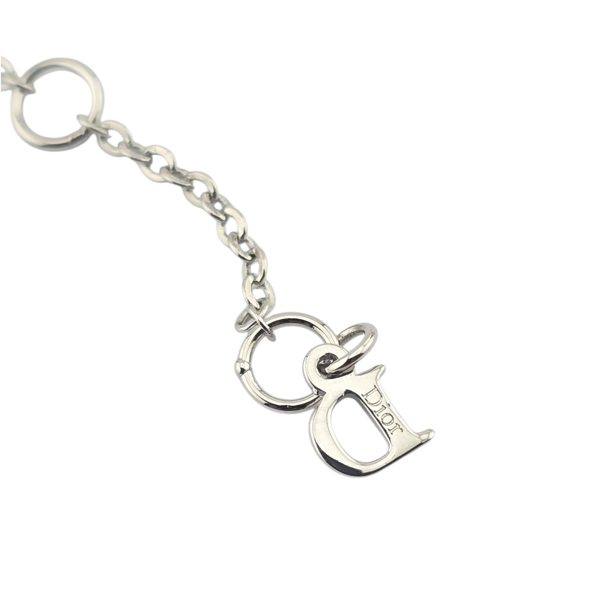 Christian Dior Crystal Flower Silver Choker Necklace DIOR