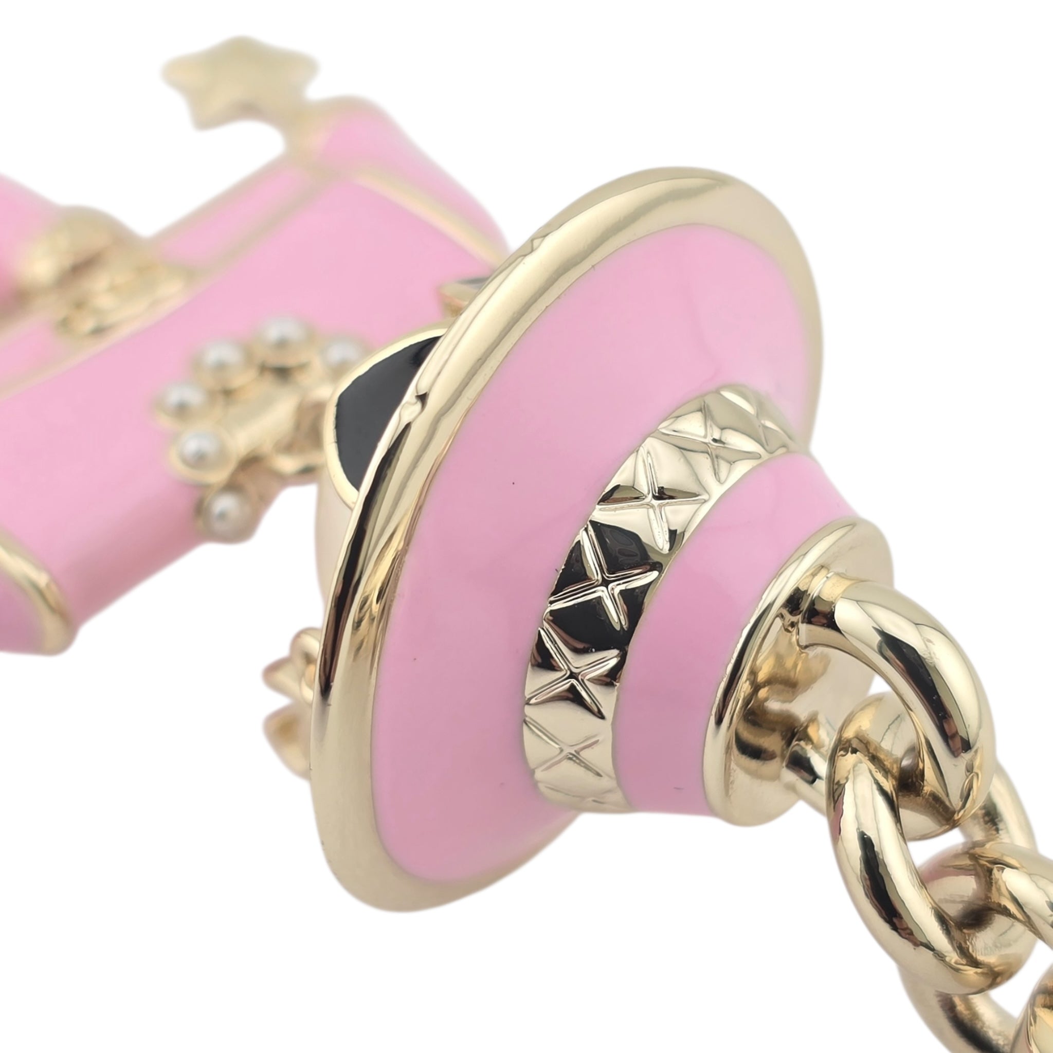 Chanel CC Robot Gabrielle Doll Pink Key Ring Bag Charm 25B CHANEL