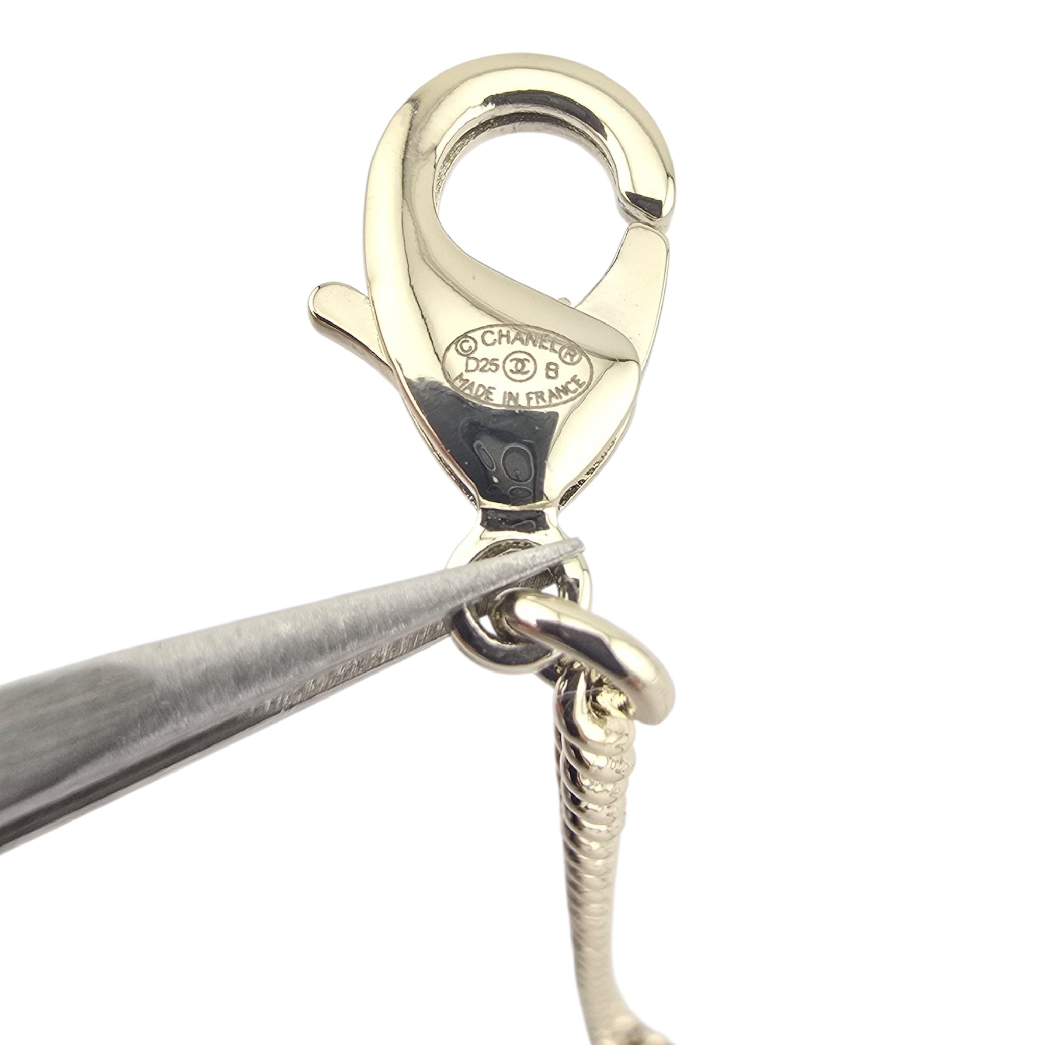 Chanel CC Gold Pink Resin Necklace 2025 CHANEL