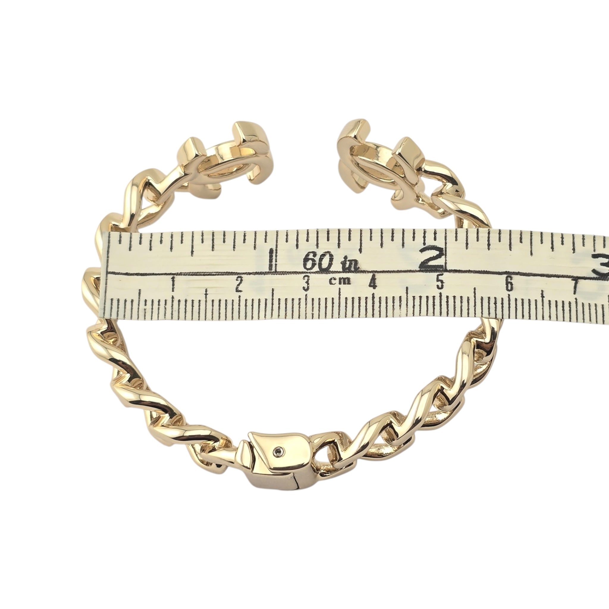 Chanel CC Metal Chain Link Gold Bracelet 2022 CHANEL