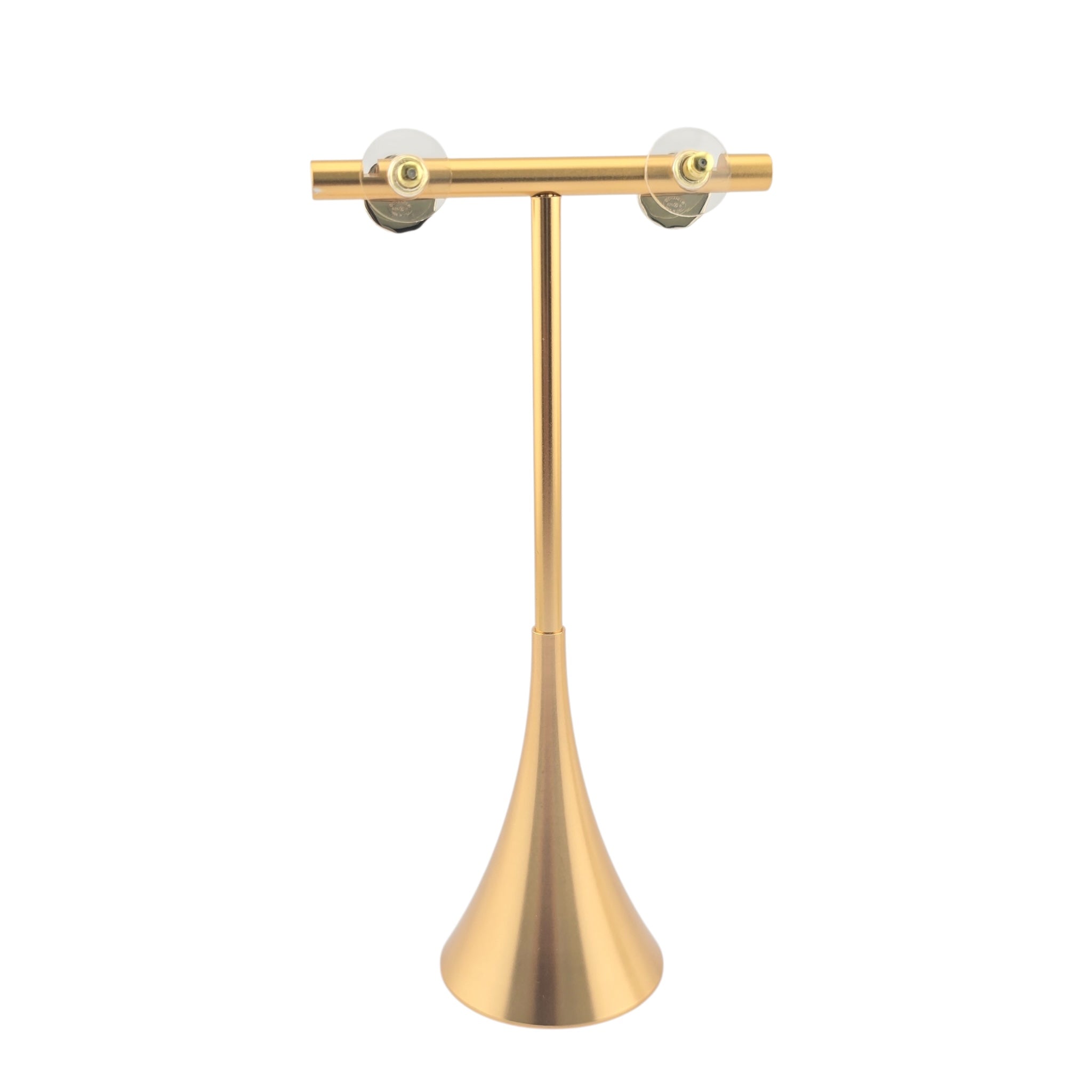 Chanel CC Stud Gold Pink Round Earrings B25 CHANEL