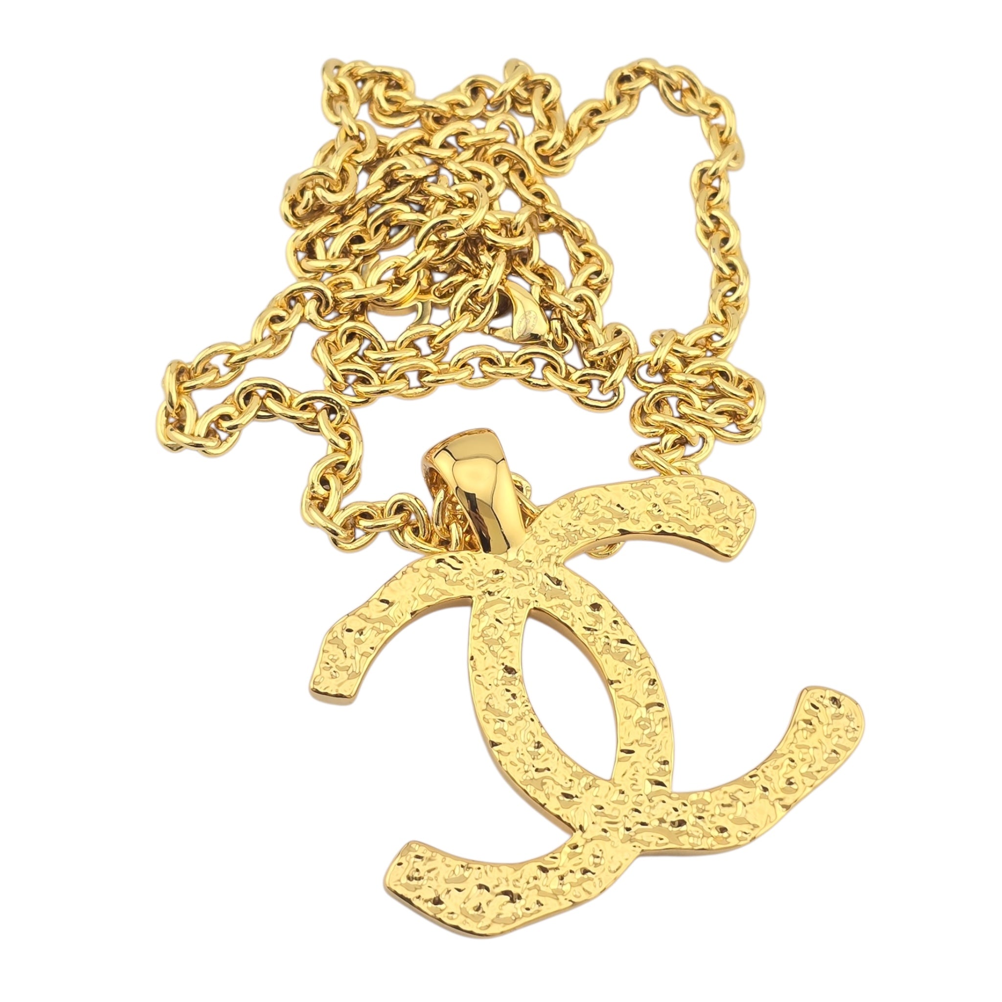 Chanel CC Gold Large Pendant Necklace 2023 CHANEL
