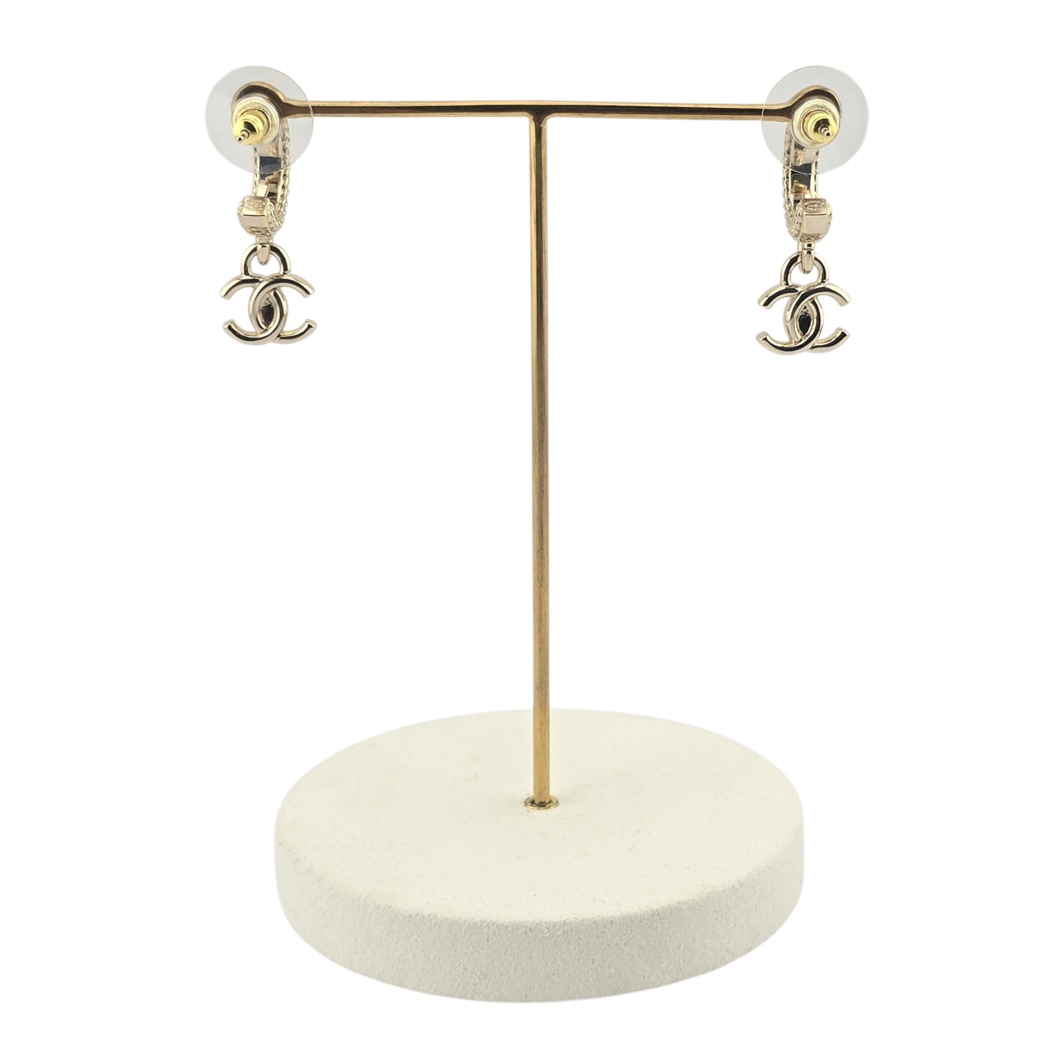 Chanel CC Gold Turnlock Drop Earrings 2025 CHANEL