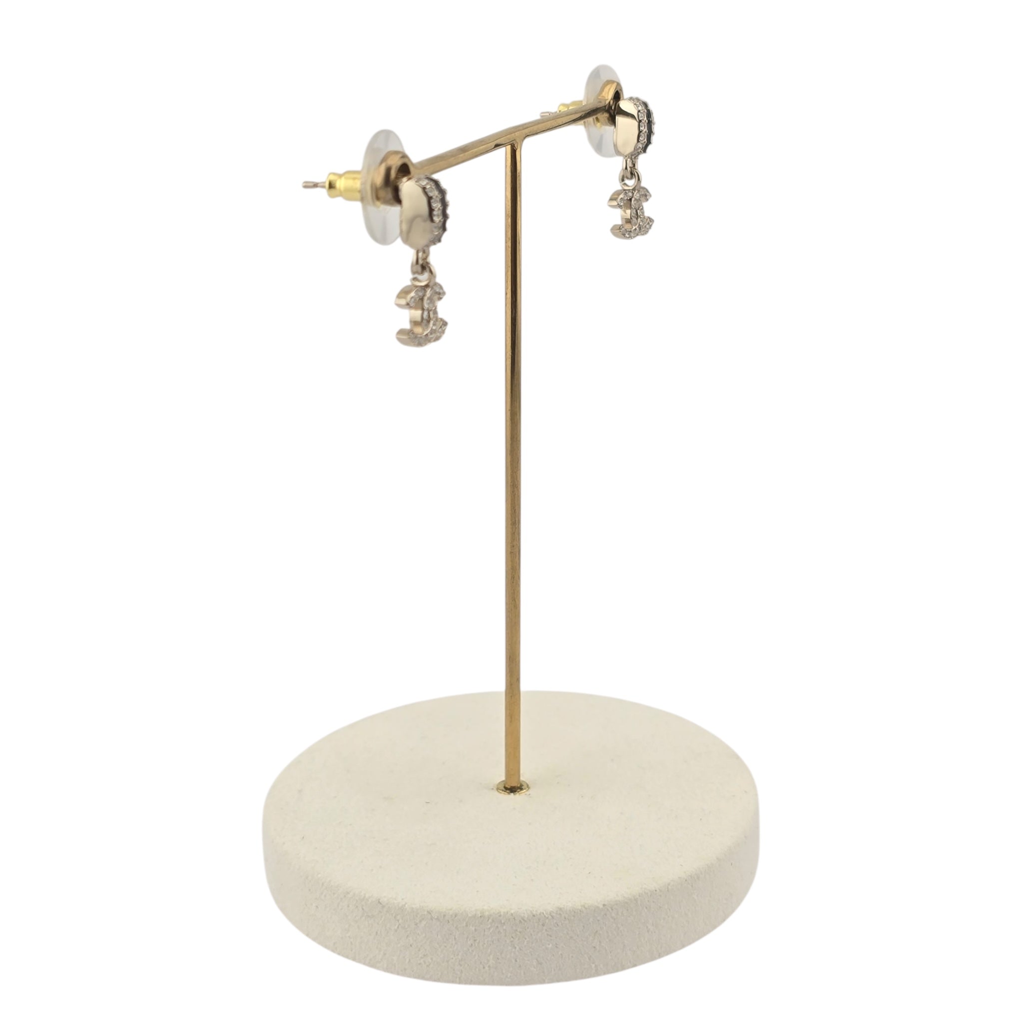 Chanel CC Gold Metallic Enamel Earrings 2025 CHANEL