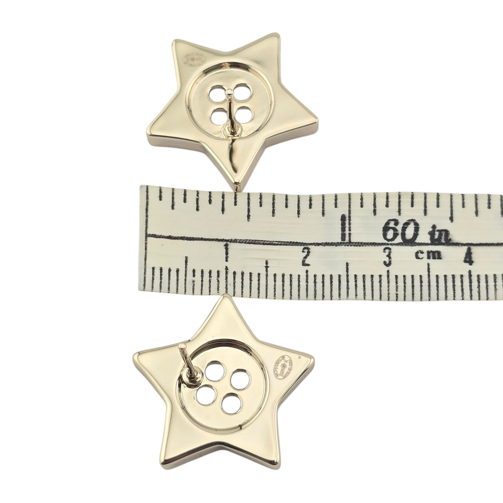 Chanel Logo Star Button Gold Earrings 2025 CHANEL