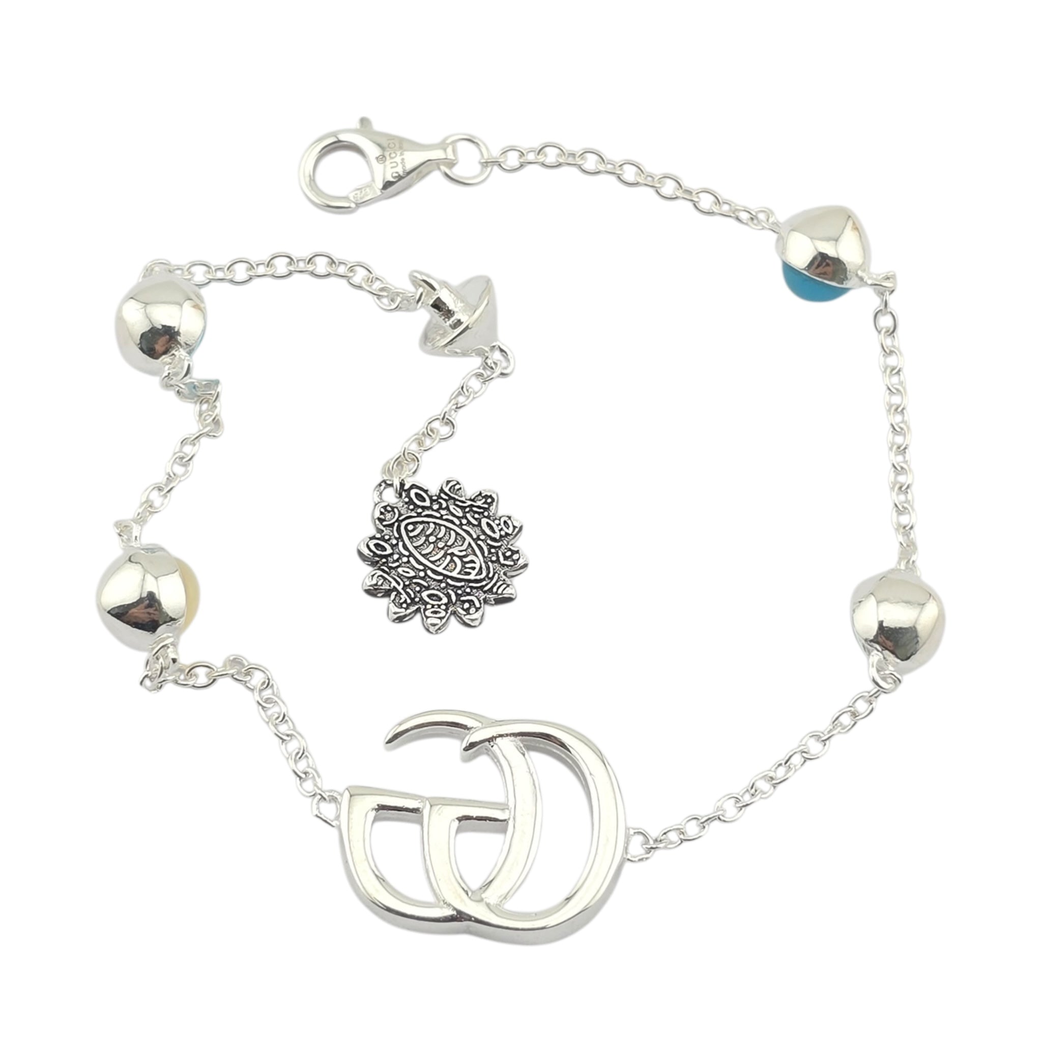 GUCCI GG Marmont Sterling Silver Mother of Pearl Bracelet GUCCI