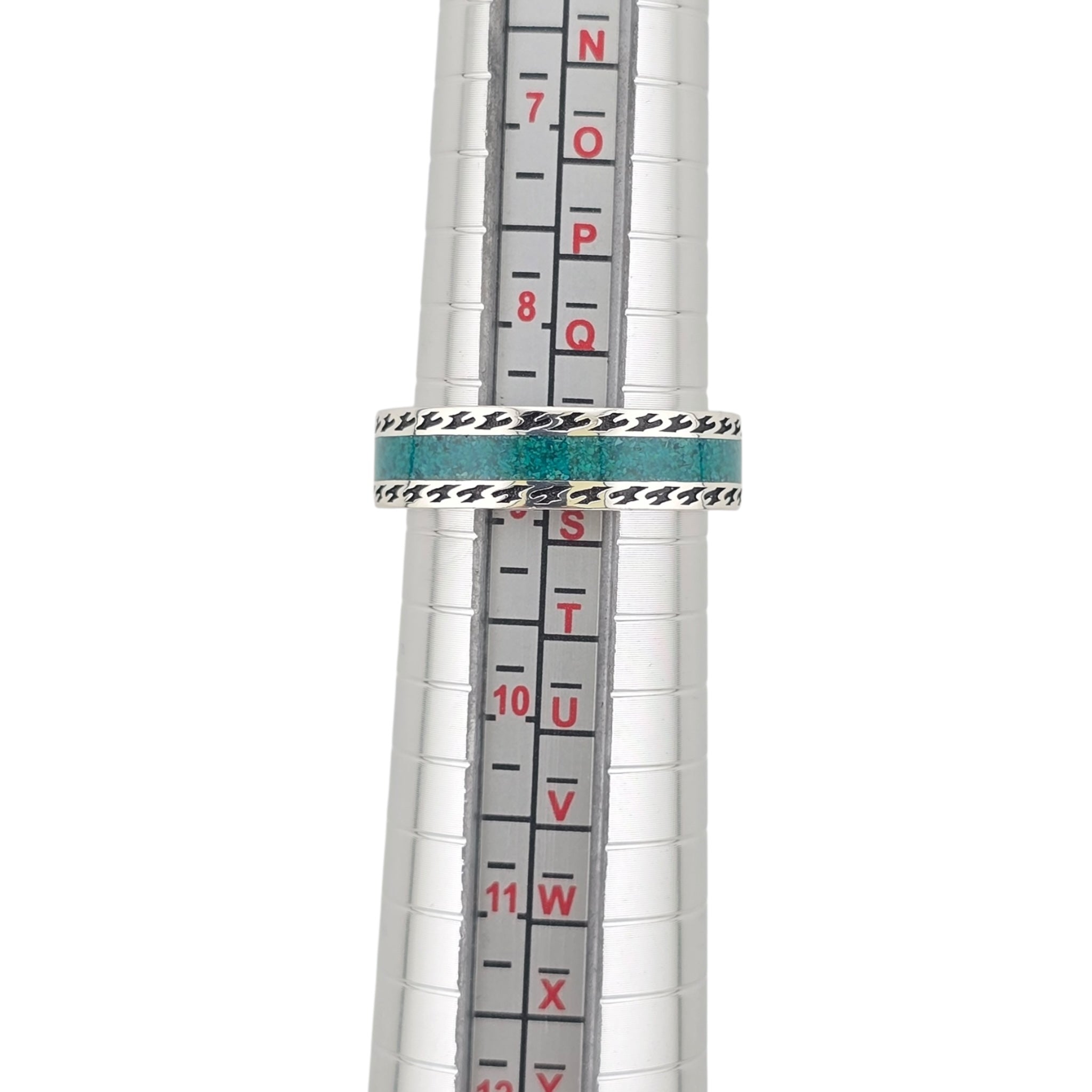 GUCCI Interlocking G Sterling Silver Turquoise Enamel Ring GUCCI