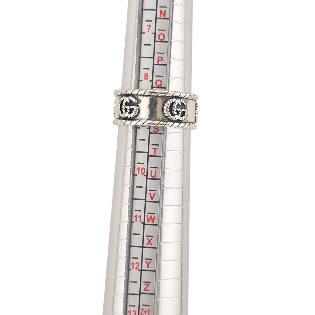 GUCCI GG Marmont Double G Sterling Silver Ring GUCCI