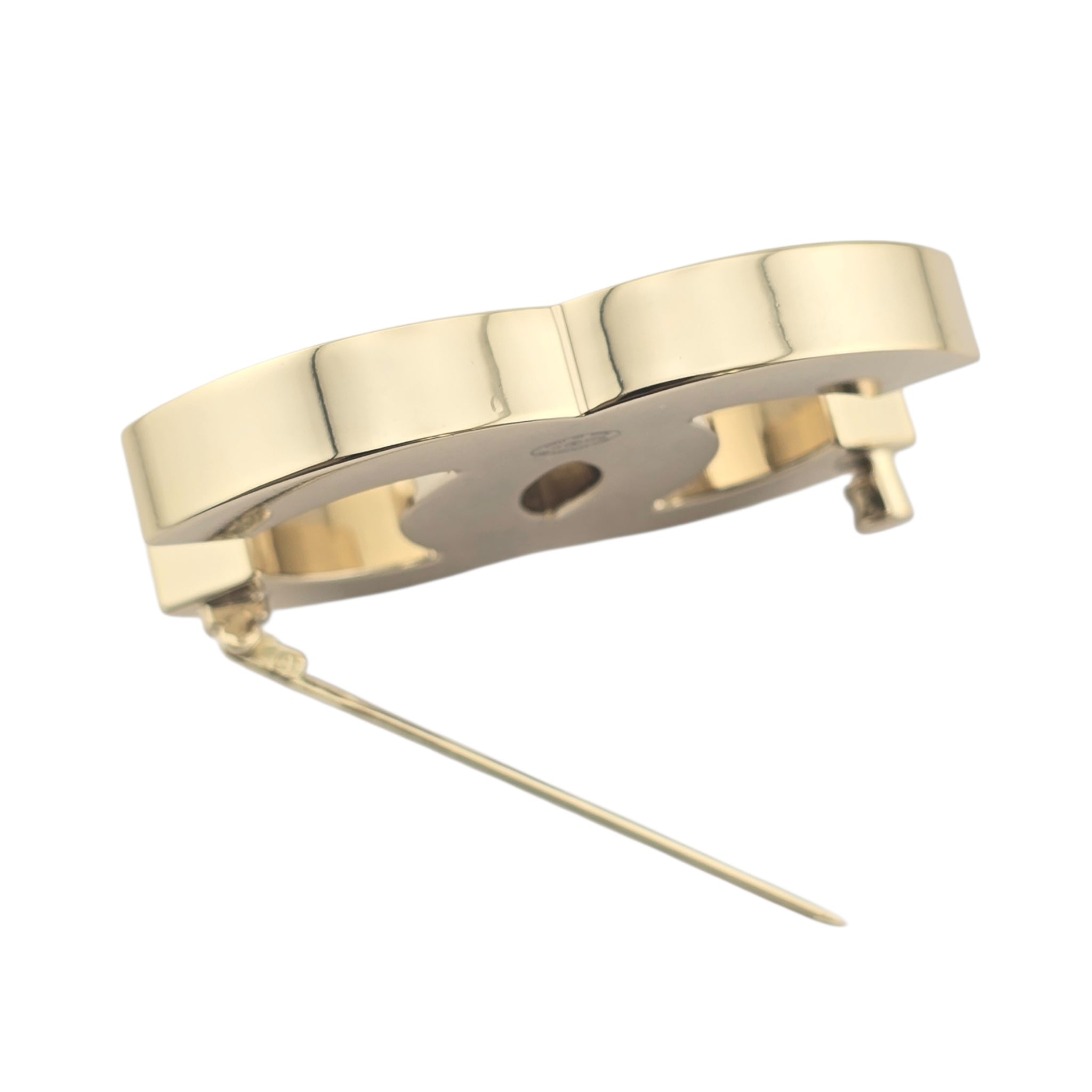 Chanel CC Pink Black Resin Gold Brooch 2023 CHANEL