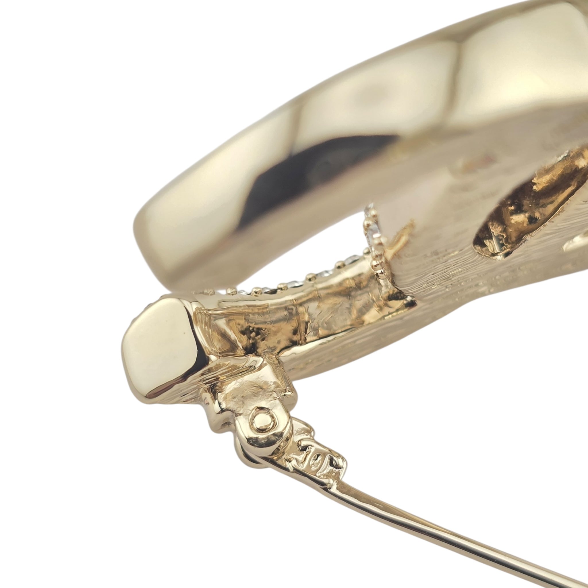 Chanel CC Gold Crystal Brooch 2022 CHANEL