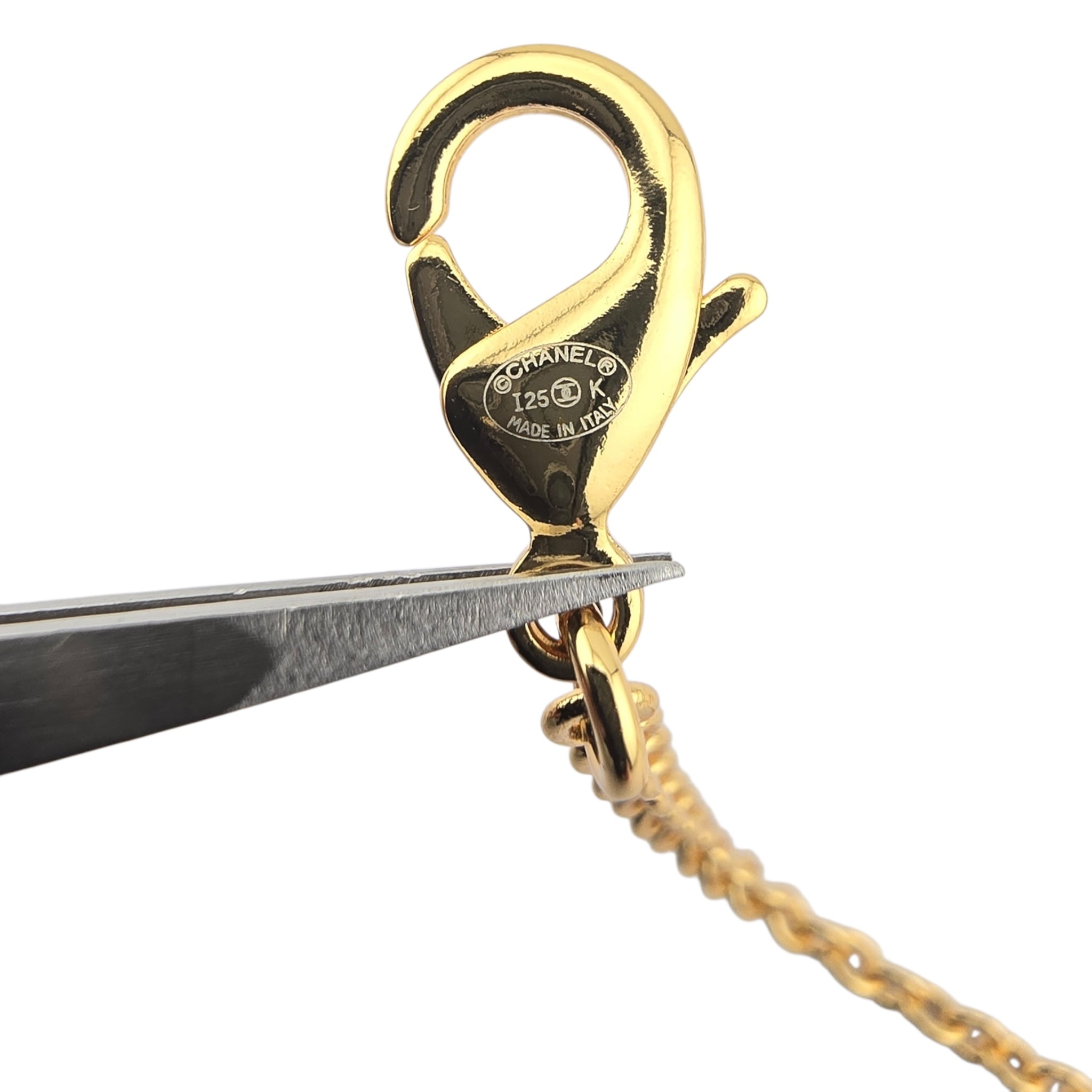 Chanel CC Gold Pencil Pendant Necklace 2025 CHANEL