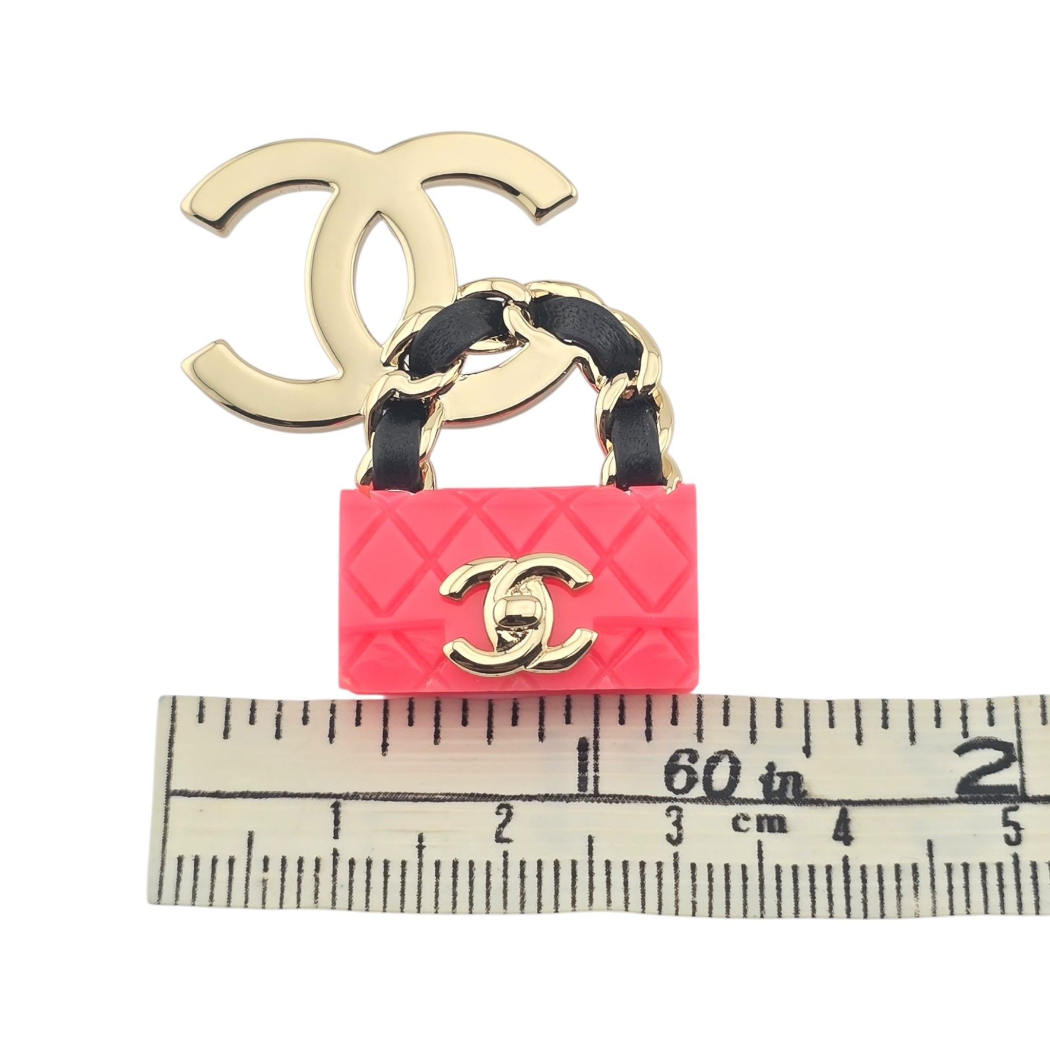 Chanel CC Matelasse Pink Gold Brooch B23 CHANEL