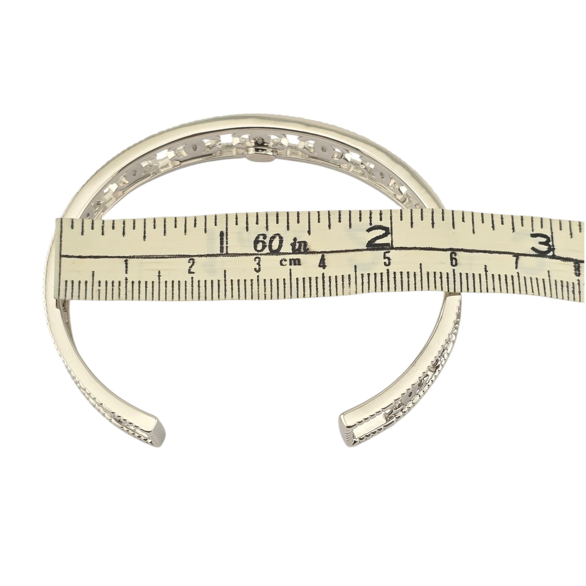 Chanel Crystal CC Silver Cuff Bracelet 2022 CHANEL
