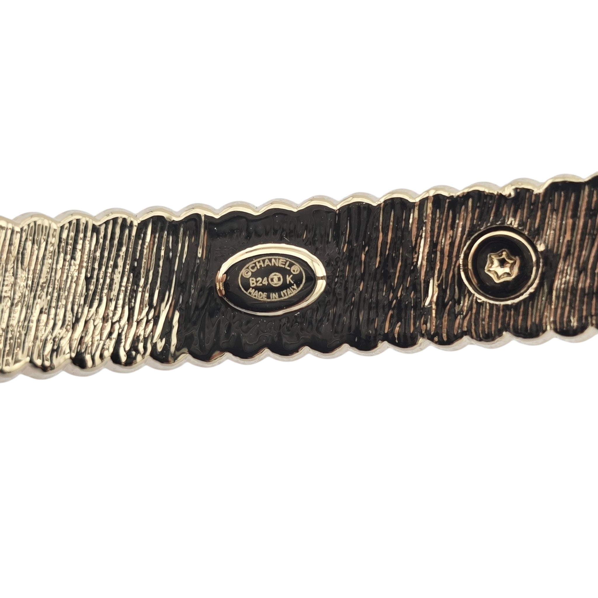 Chanel CC Crystal Gold Cuff Bracelet 2024 CHANEL