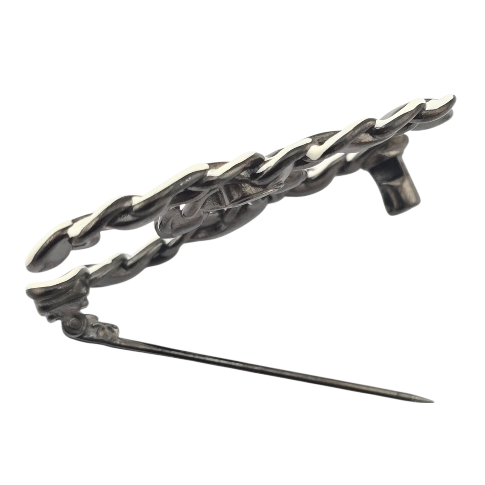 Chanel Metallic Lambskin Chain CC Brooch 2022 CHANEL