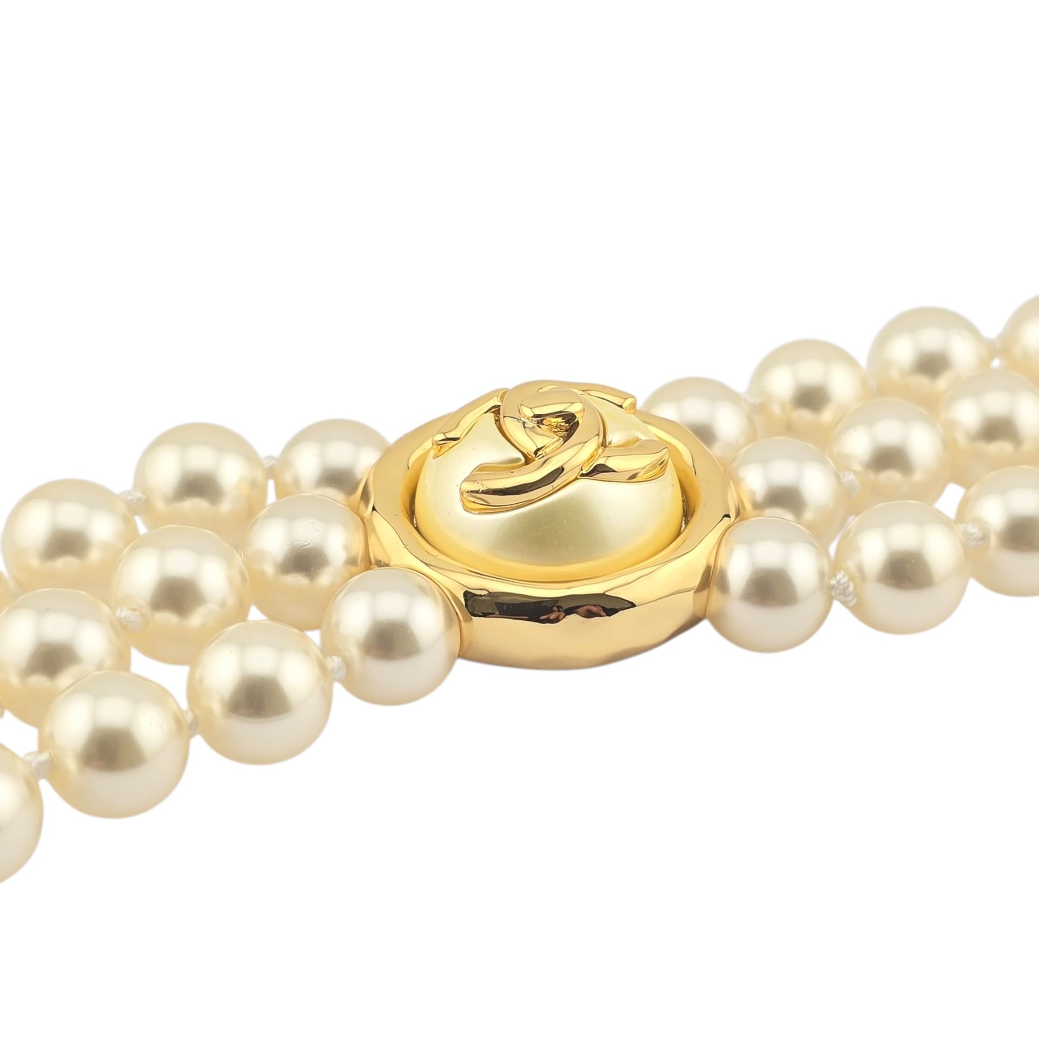 Chanel CC Faux Pearl Turnlock Bracelet 2024 CHANEL