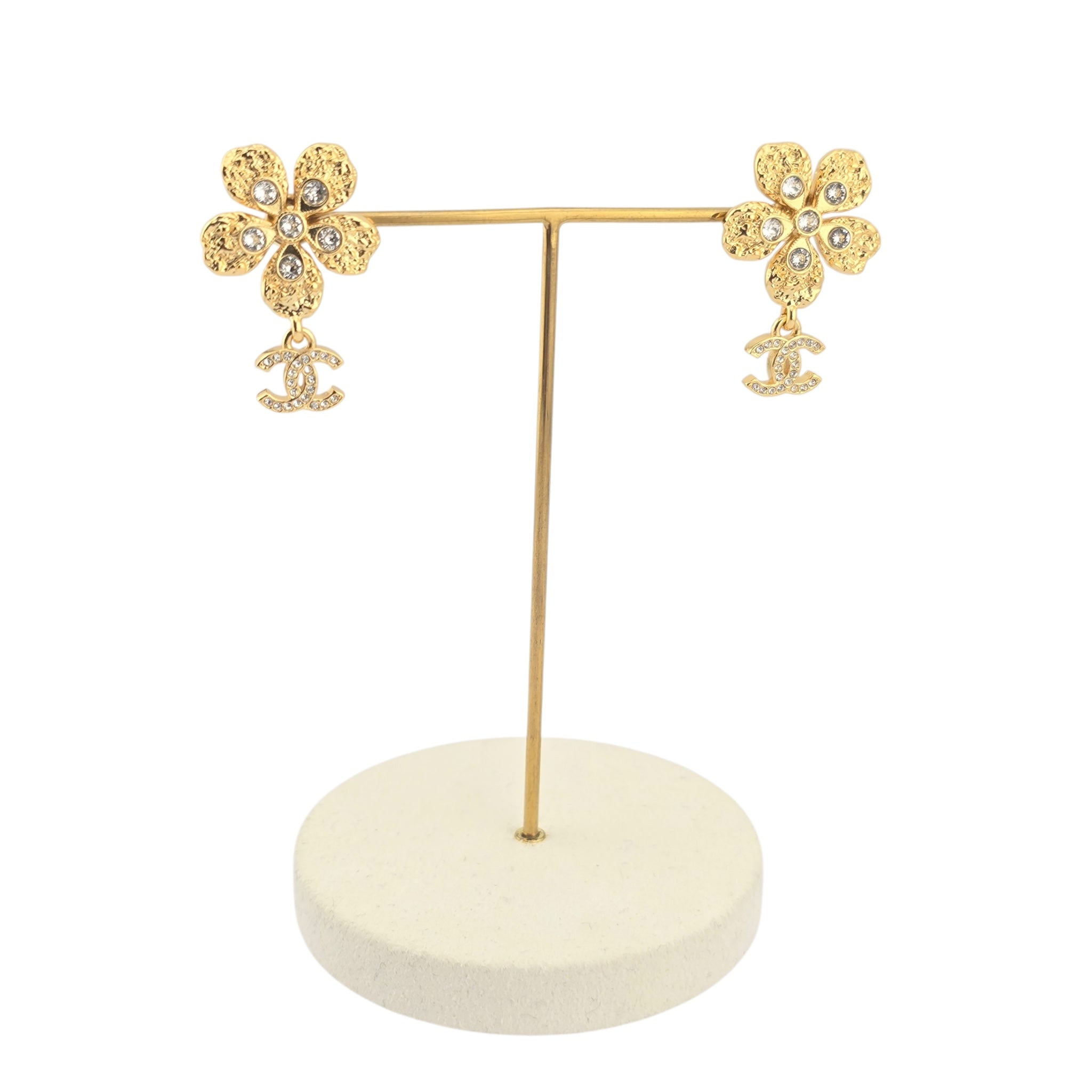 Chanel CC Gold Floral Earrings 26C 2026