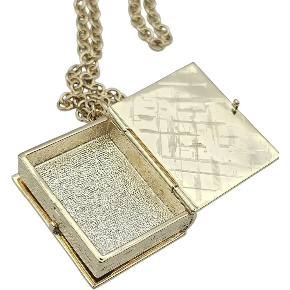 Chanel Enamel Lion Book Locket Pendant Necklace Cruise 2022 CHANEL
