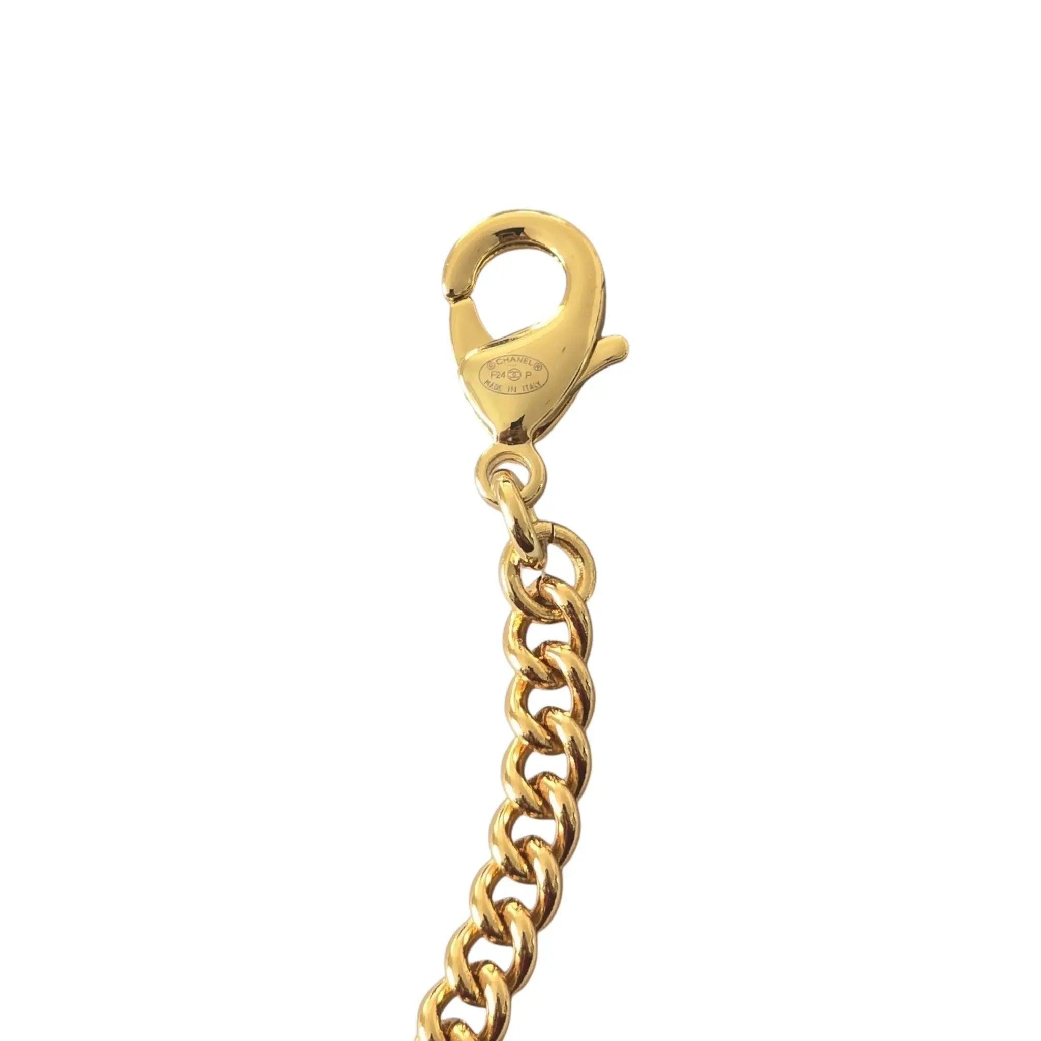 Chanel CC F24 Gold Pendant Necklace 2024 CHANEL