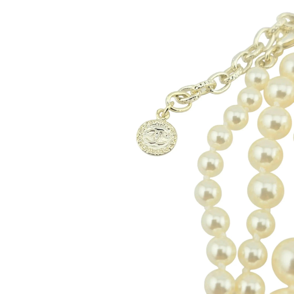 Chanel CC Long Faux Pearl 100th Anniversary Necklace 2017 CHANEL