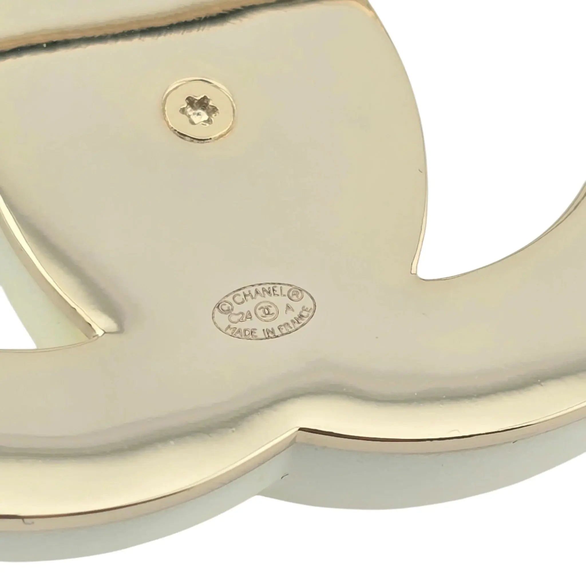 Chanel CC Turnlock White Brooch 2024 CHANEL