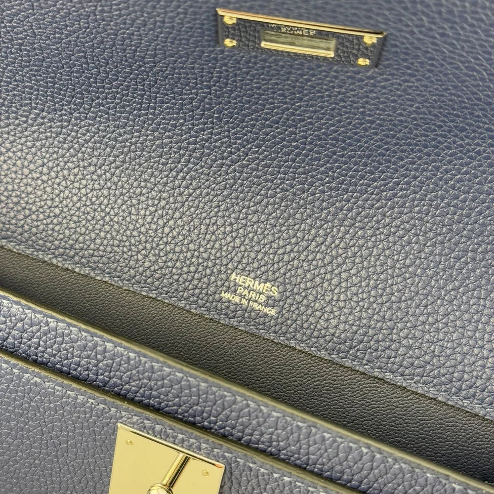 Hermes Kelly Depeches 25 Bleu Saphir Togo PHW