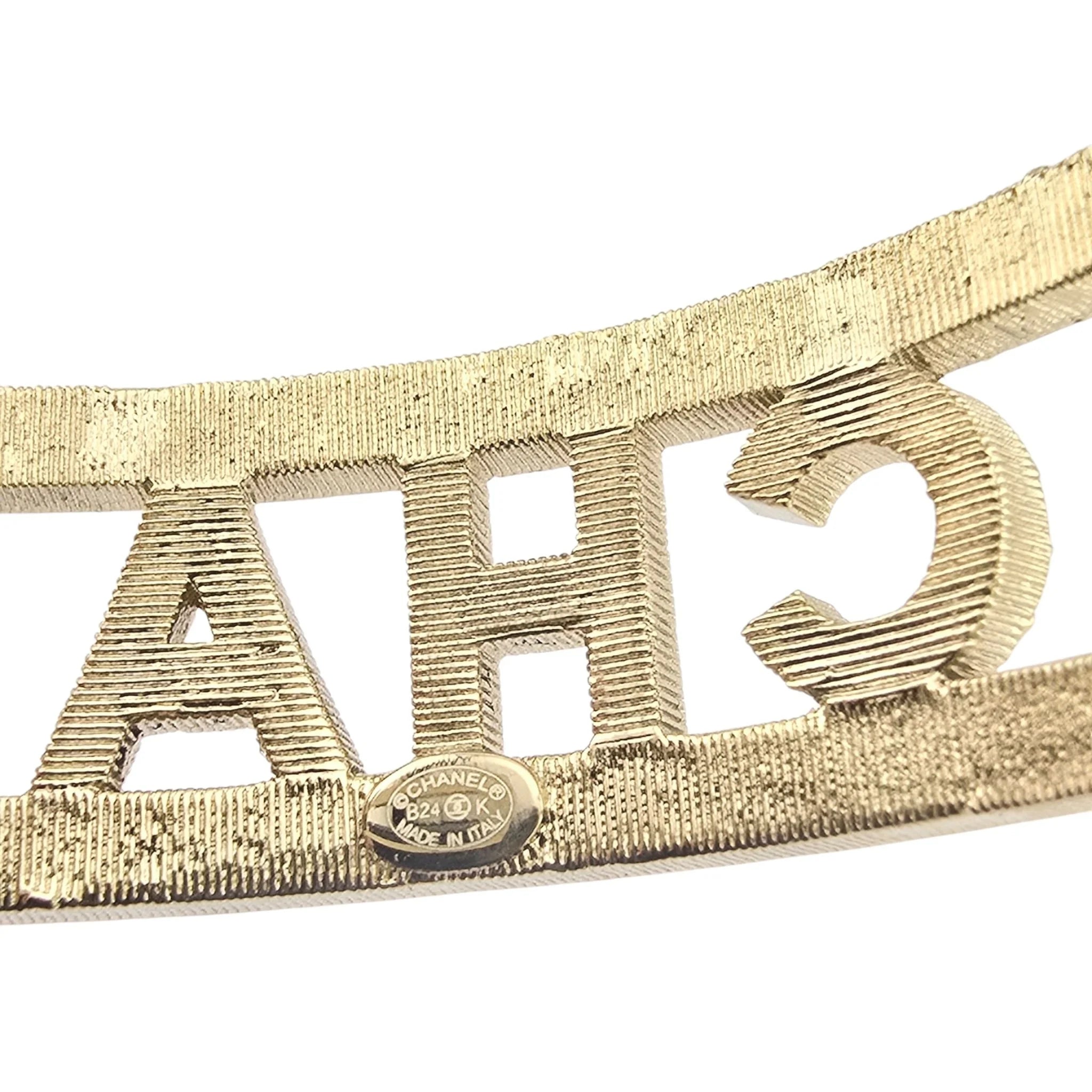 Chanel Crystal CC Logo Bangle 2024 CHANEL