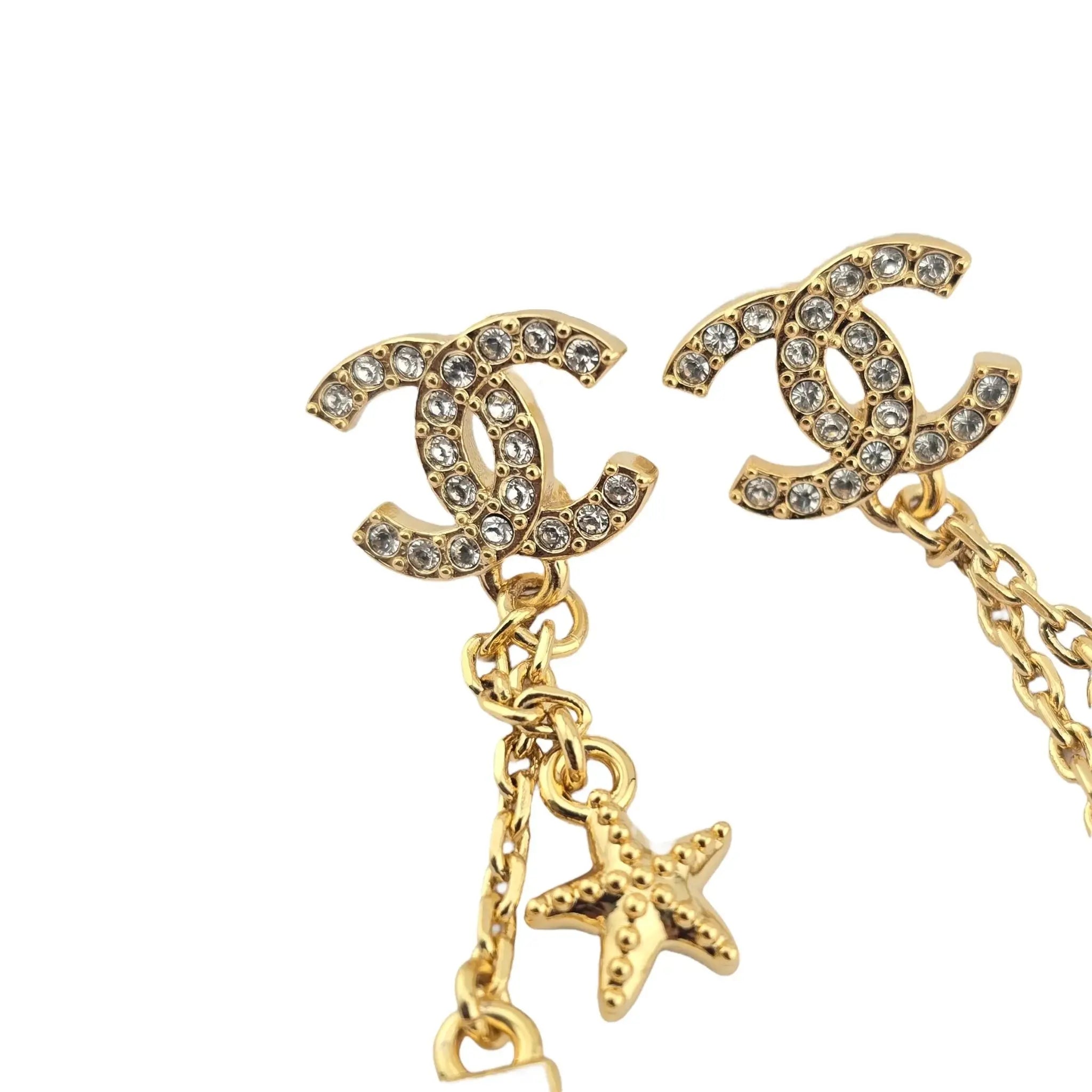 Chanel CC Chain Drop Perfume Star Earrings 2025 CHANEL