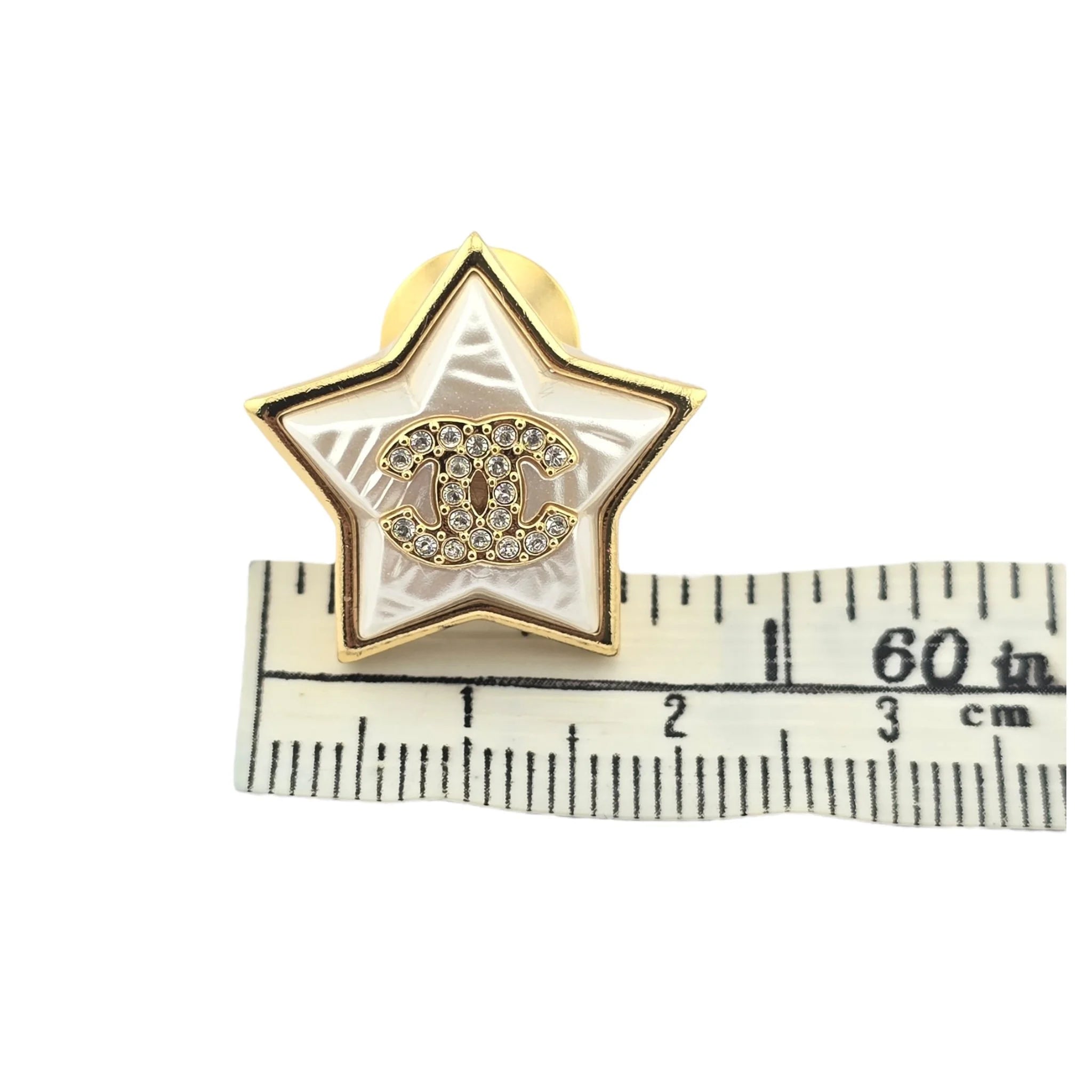Chanel CC White Heart Resin Pin Brooch 2024 CHANEL