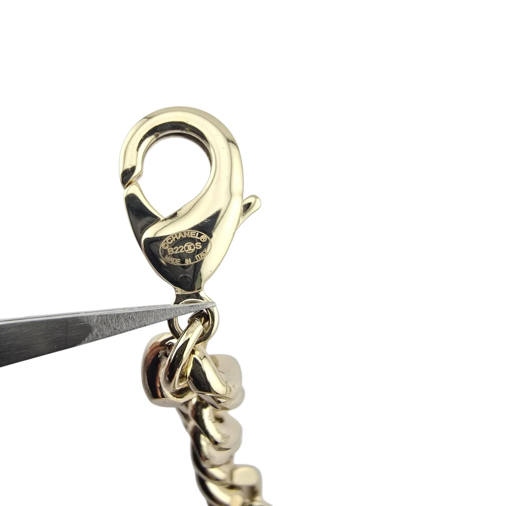 Chanel CC Logo Gold Metal Enamel Choker Necklace 2022 CHANEL