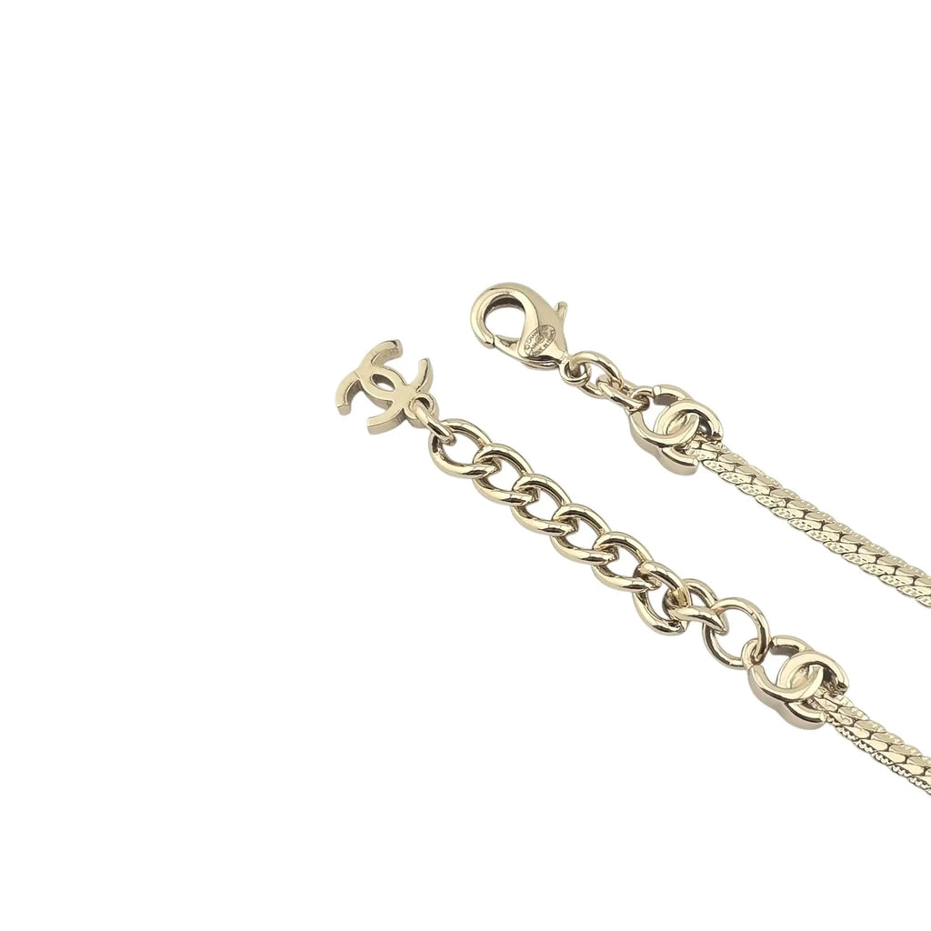 Chanel CC Gold Metal Long Necklace 2024 CHANEL