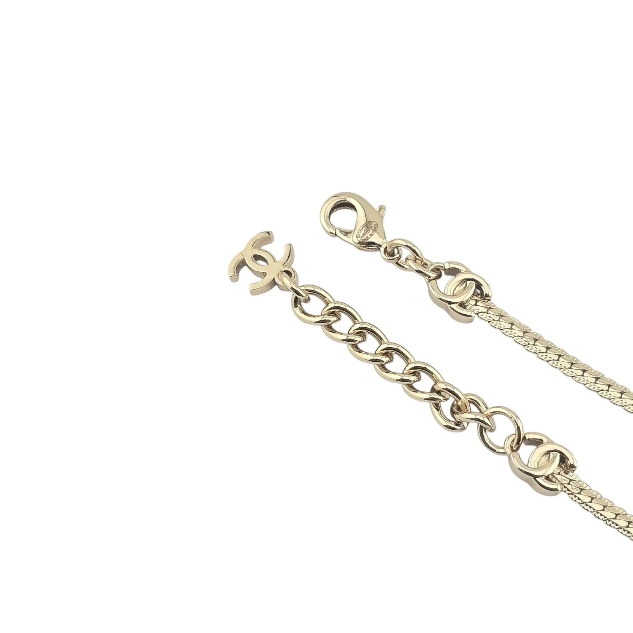 Chanel CC Gold Metal Long Necklace 2024 CHANEL