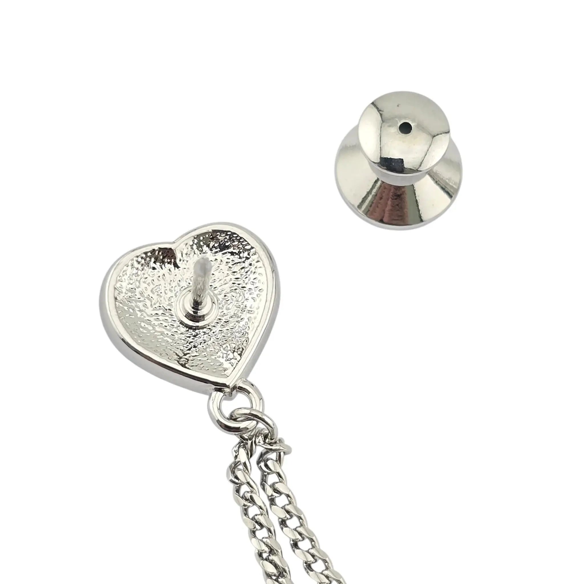 Chanel CC Multi Strand Chain Heart Brooch 2023 CHANEL