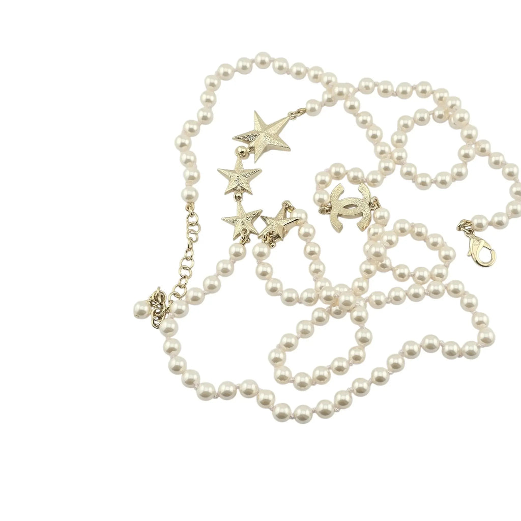Chanel CC Long Faux Pearl Necklace 2023 CHANEL