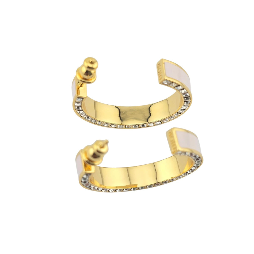 Christian Dior Large Dior Night Code Hoop Pink Earrings DIOR