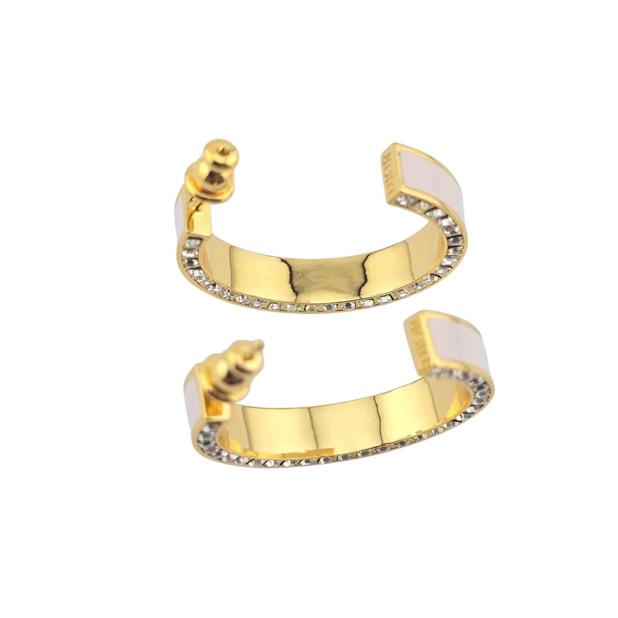 Christian Dior Large Dior Night Code Hoop Pink Earrings DIOR