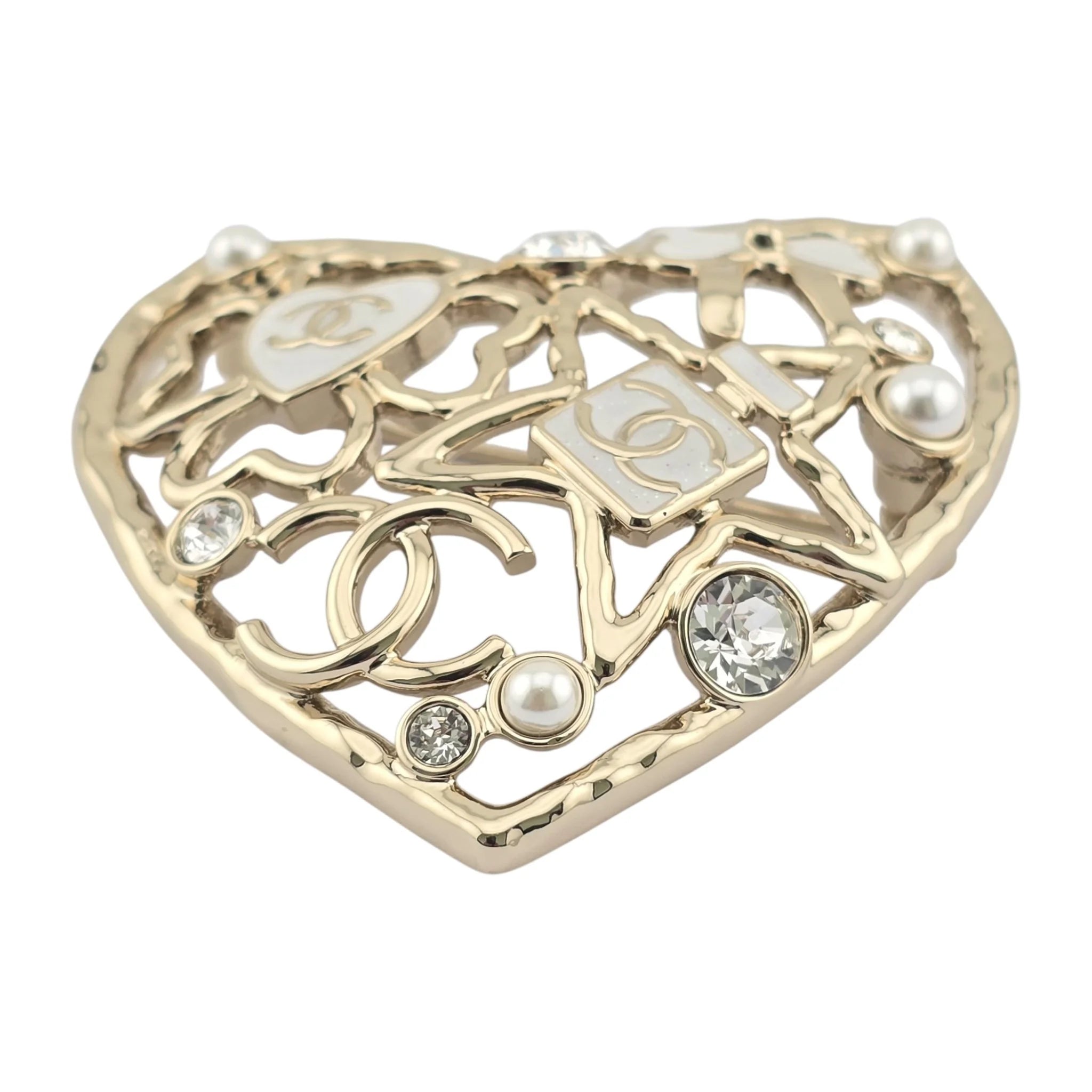 Chanel CC Heart Brooch 2025 CHANEL