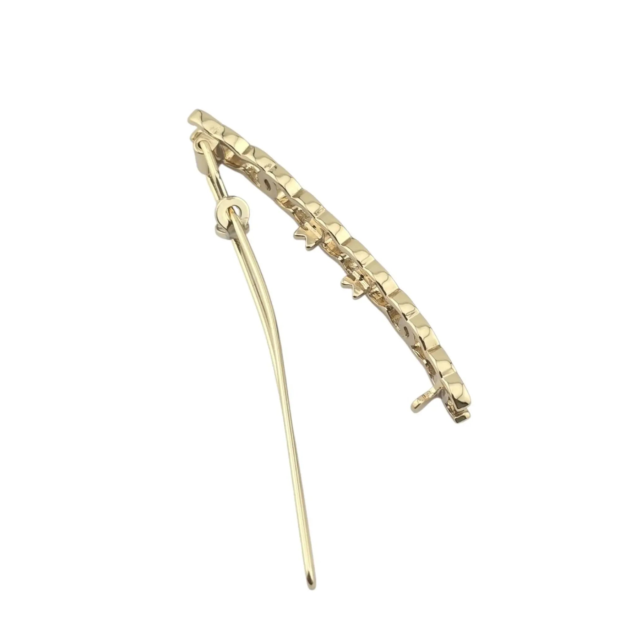 Chanel CC Metal Hair Clip Barrette Gold 2021 CHANEL