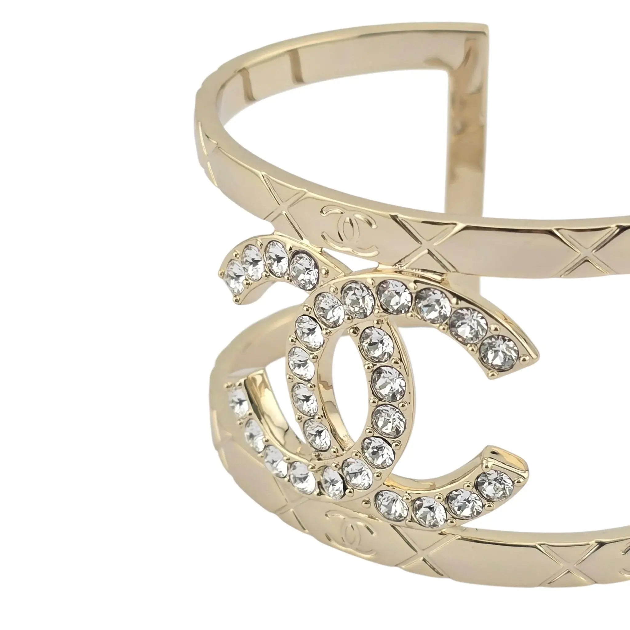 Chanel CC Cuff Bangle Gold 2025 CHANEL