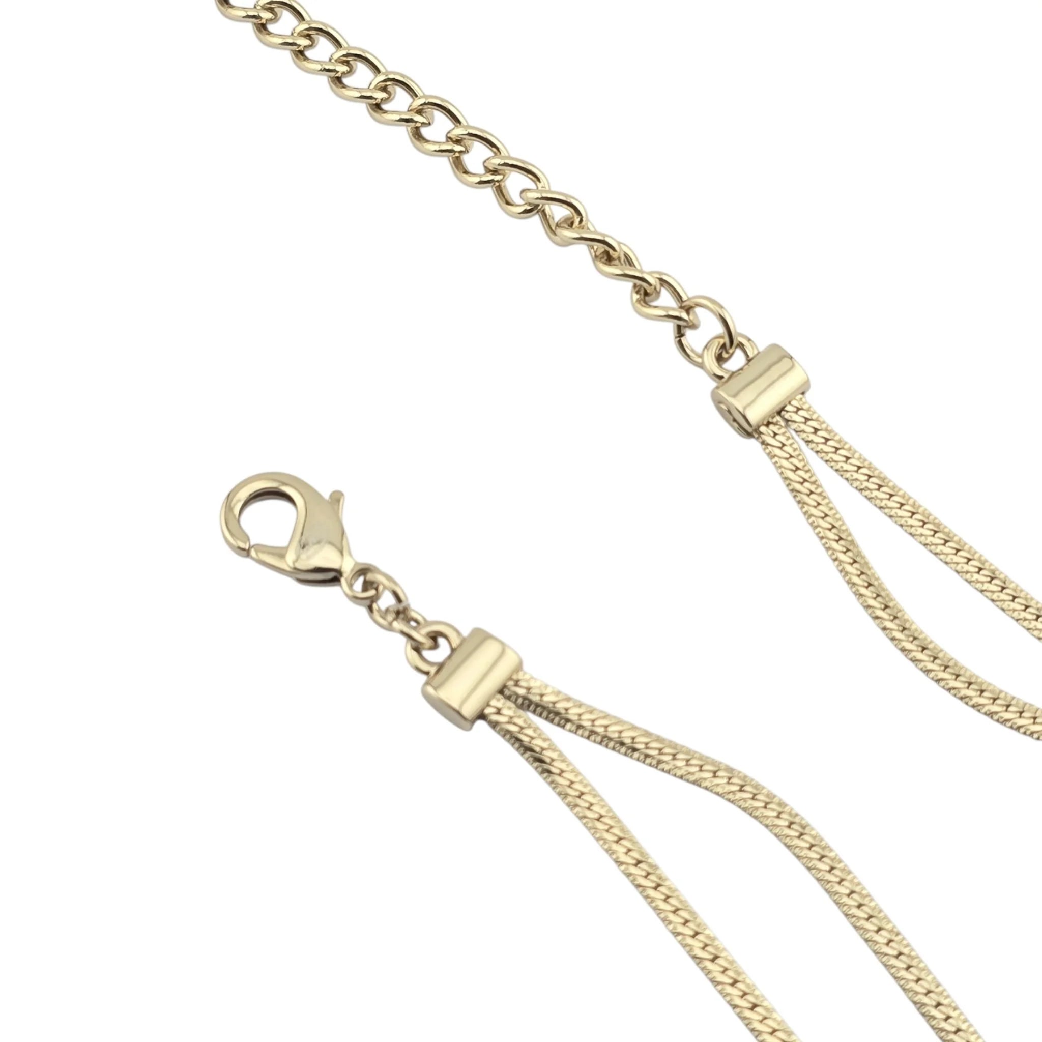 Chanel CC Choker Multi-Strand Gold Necklace 2024 CHANEL