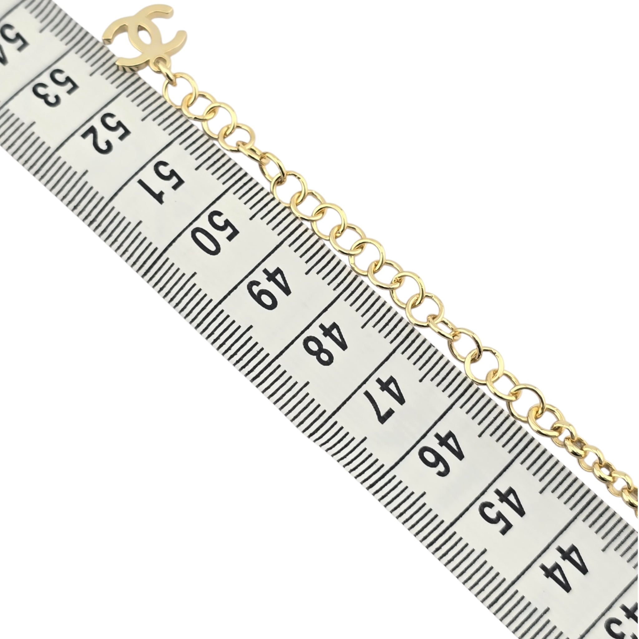 Chanel CC Gold Faux Pearl Tin Necklace 2025 CHANEL