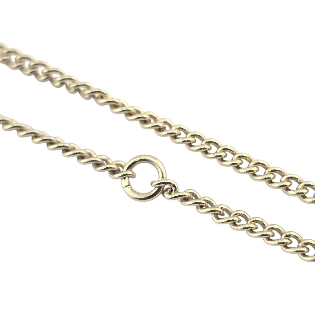 Chanel CC Round Gold Pendant Necklace 2025 CHANEL