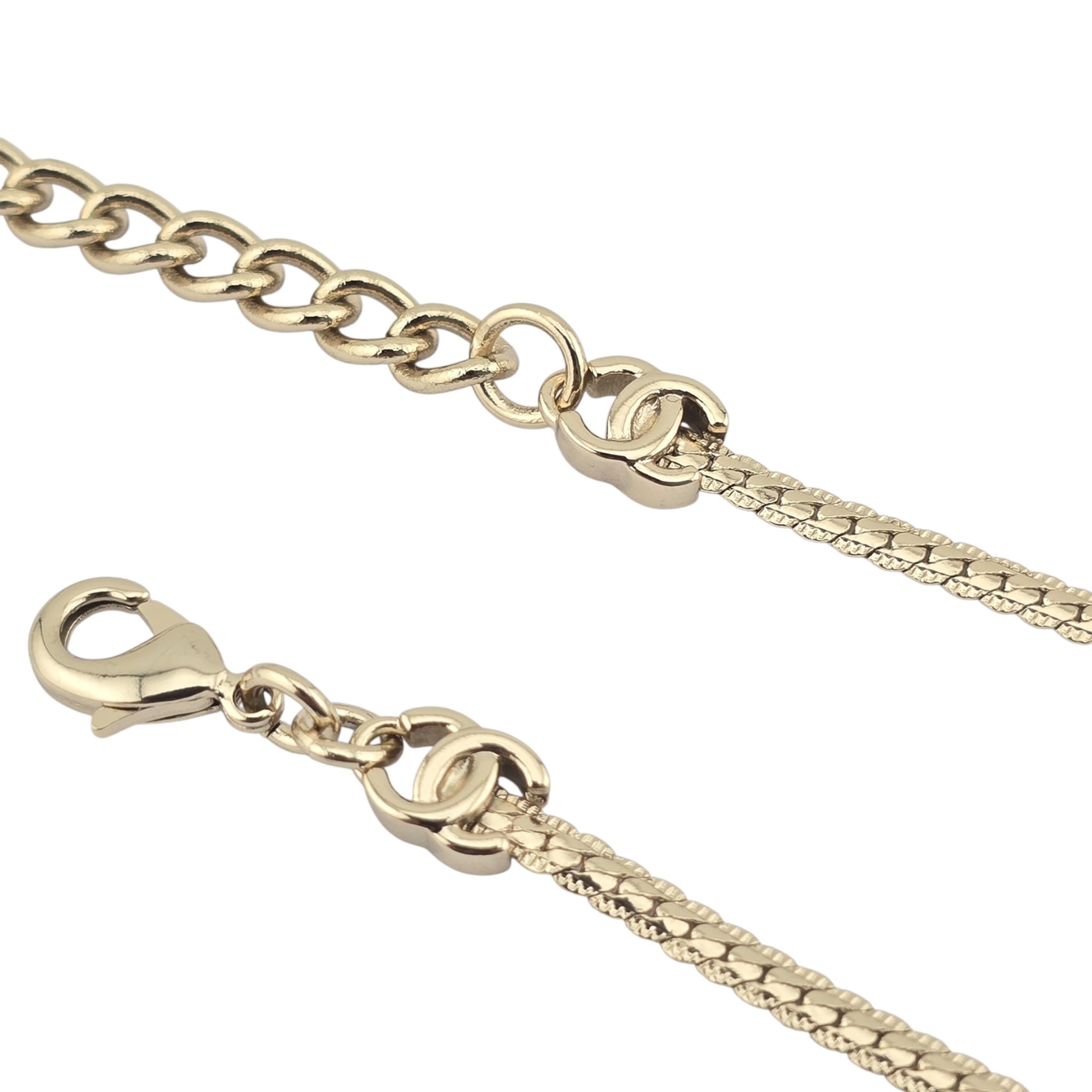 Chanel CC Metal Thin Gold Necklace 2024 CHANEL