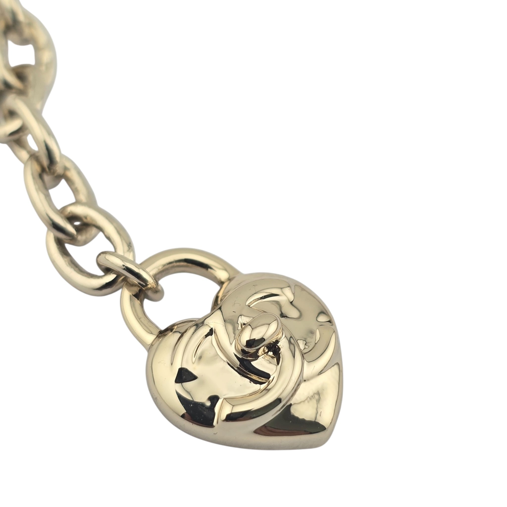 Chanel CC Metal Turnlock Heart Locket Necklace Gold CHANEL