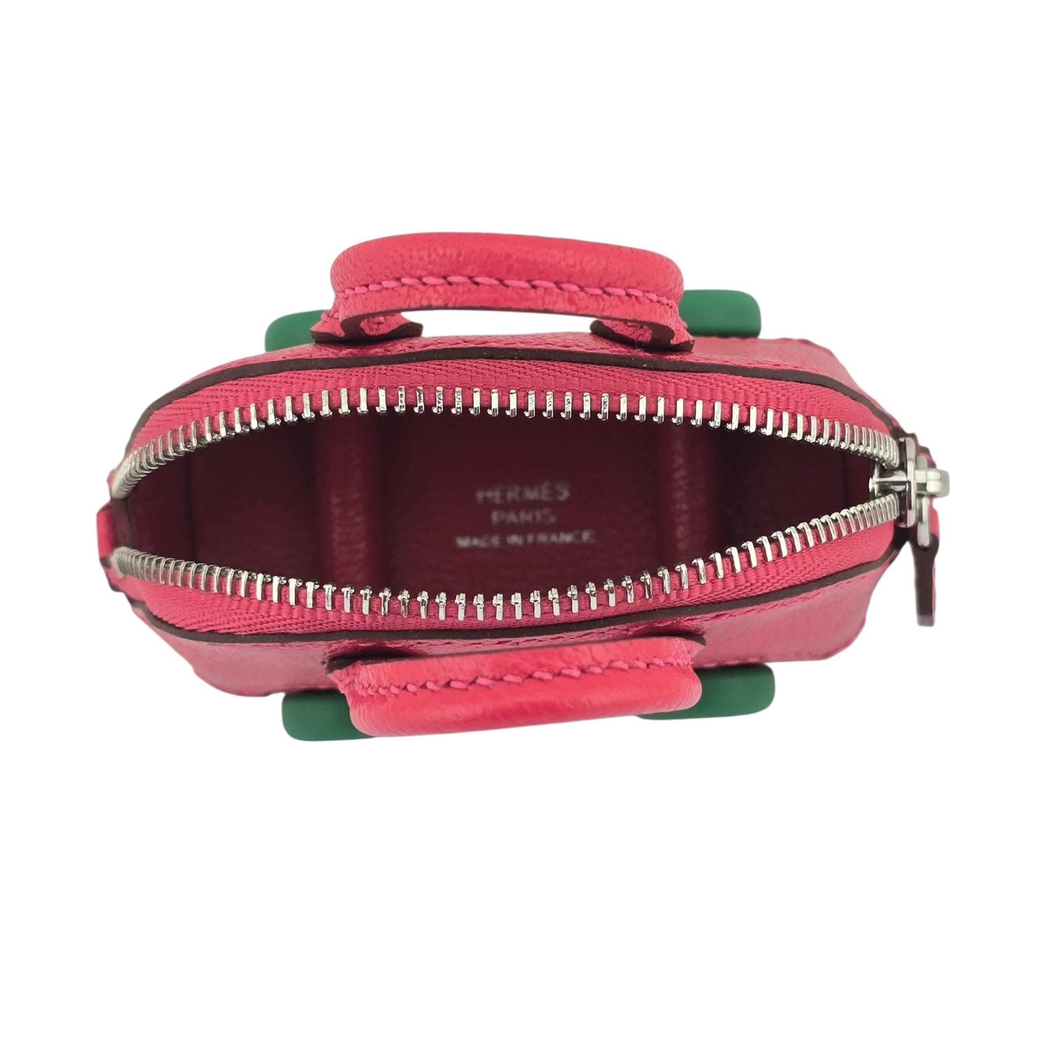 Hermes Bolide On Wheels Bag Charm Rose Extreme HERMES