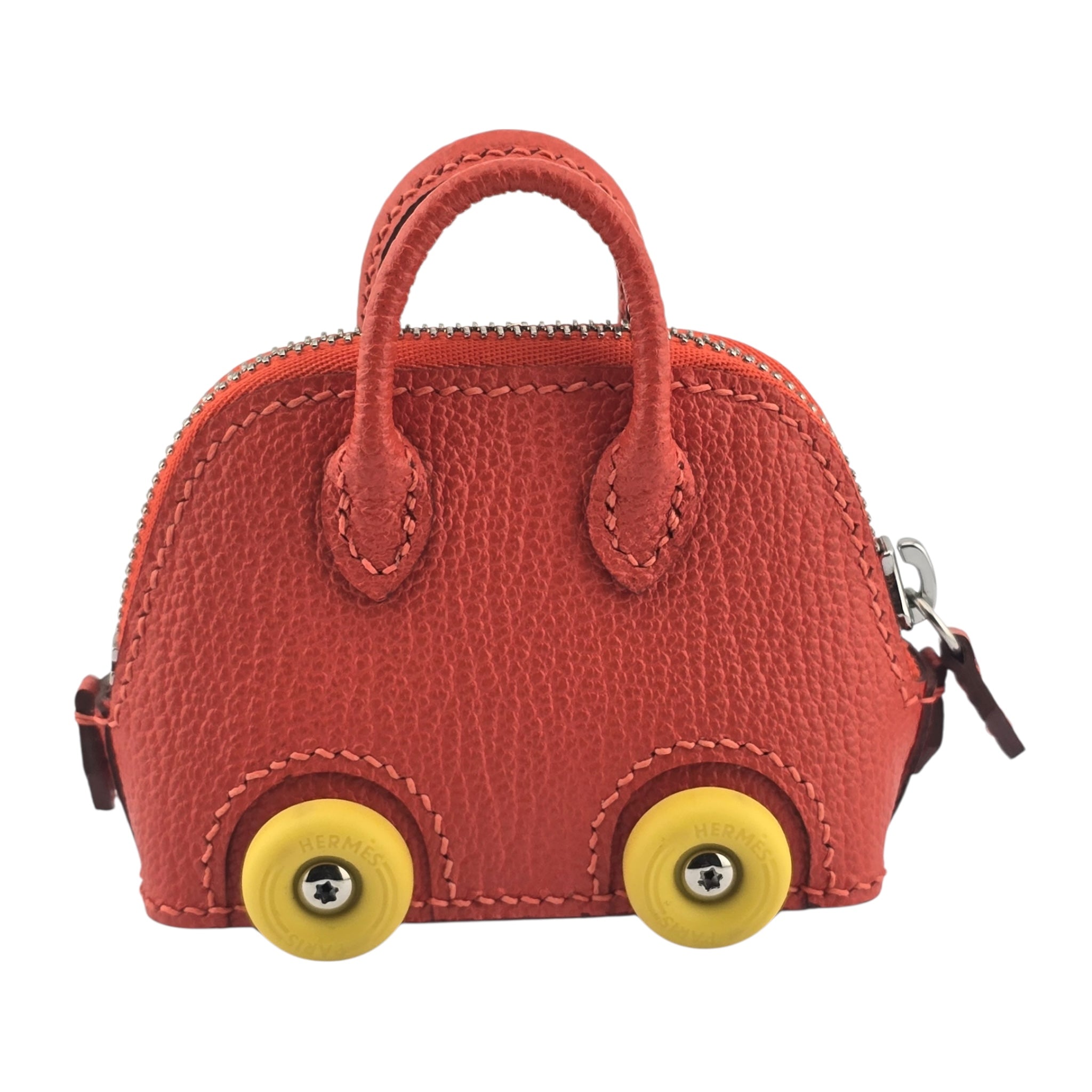 Hermes Bolide On Wheels Bag Charm Orange