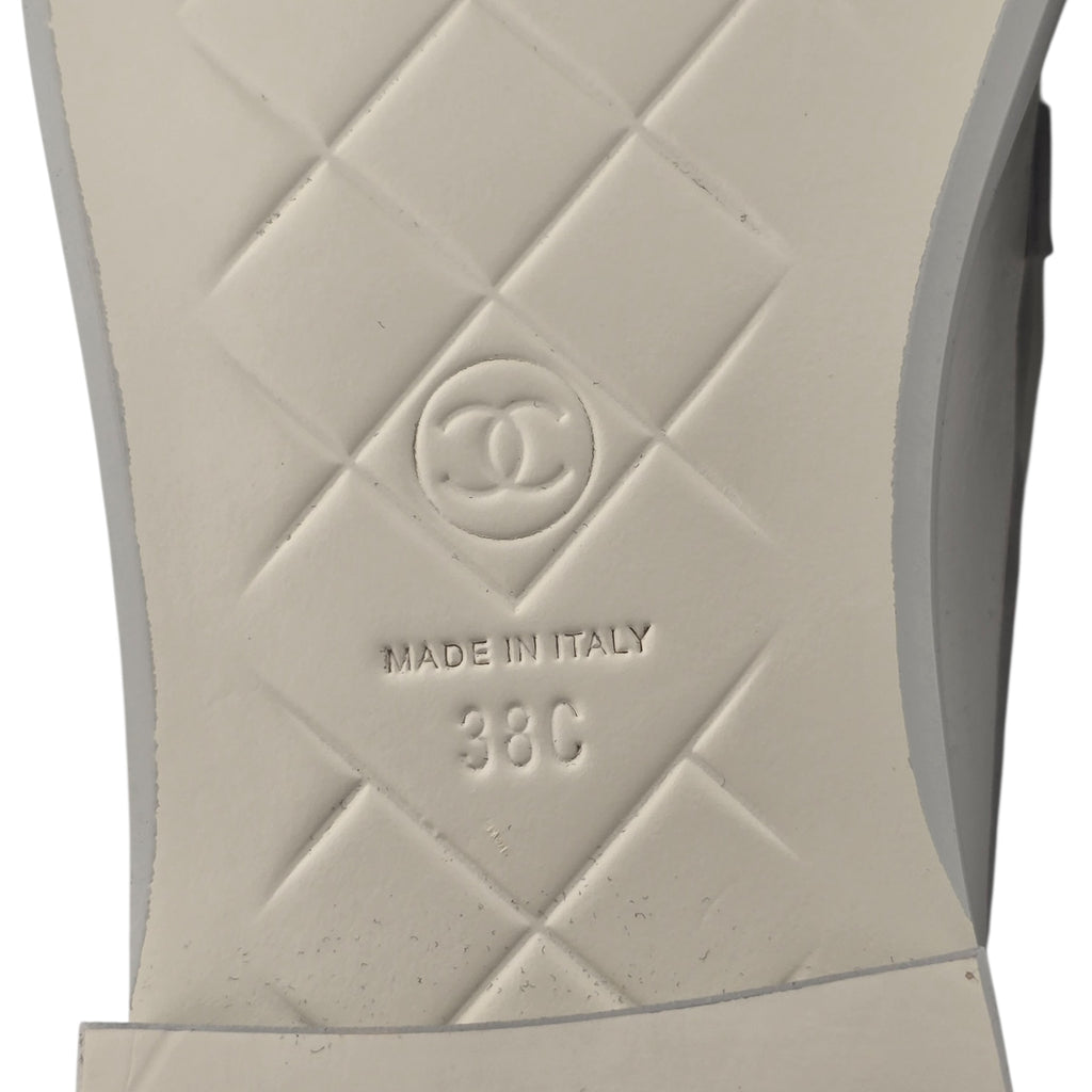 Chanel CC Lambskin Quilted Turnlock Patent Loafers 