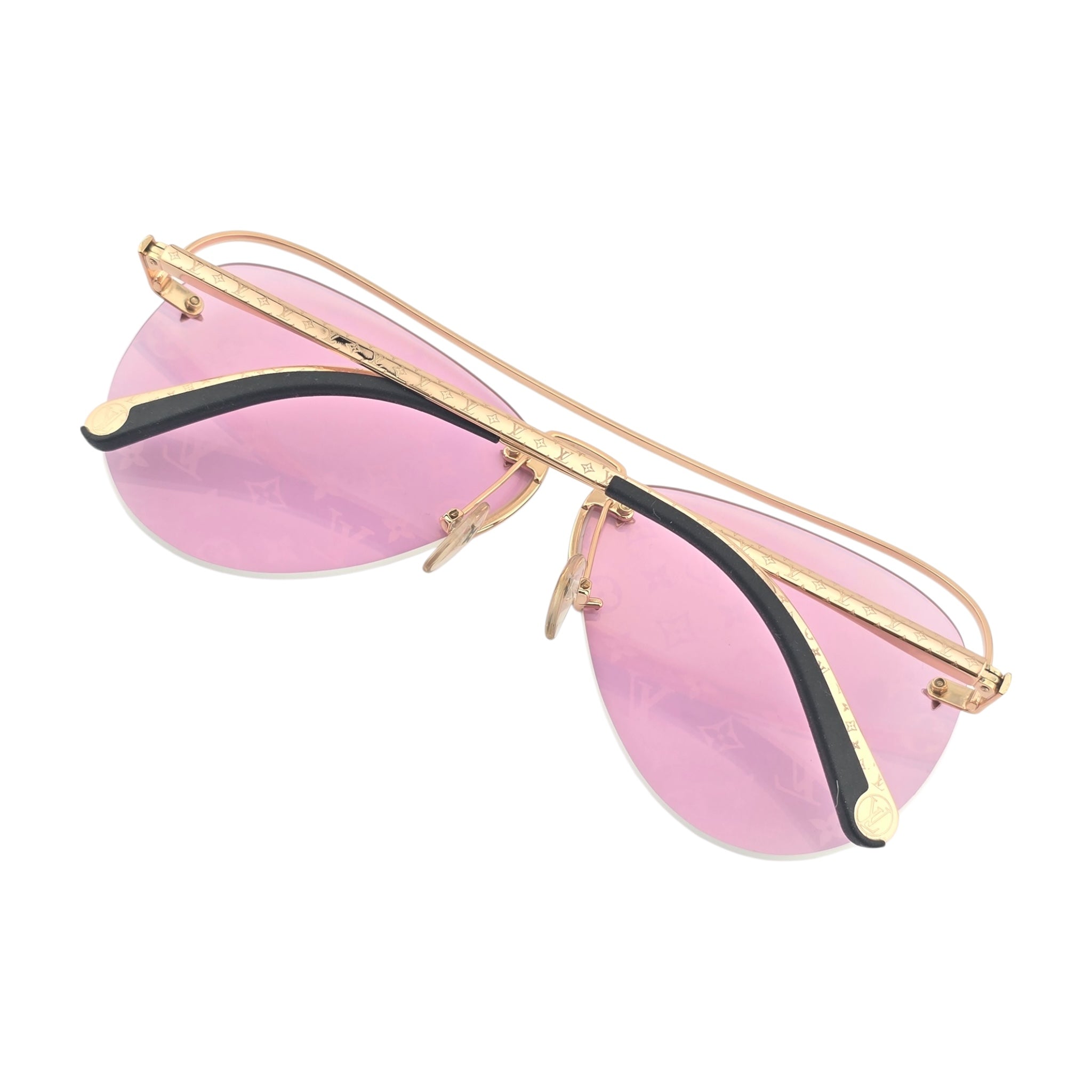 LOUIS VUITTON LV GREASE GOLD SUNGLASSES